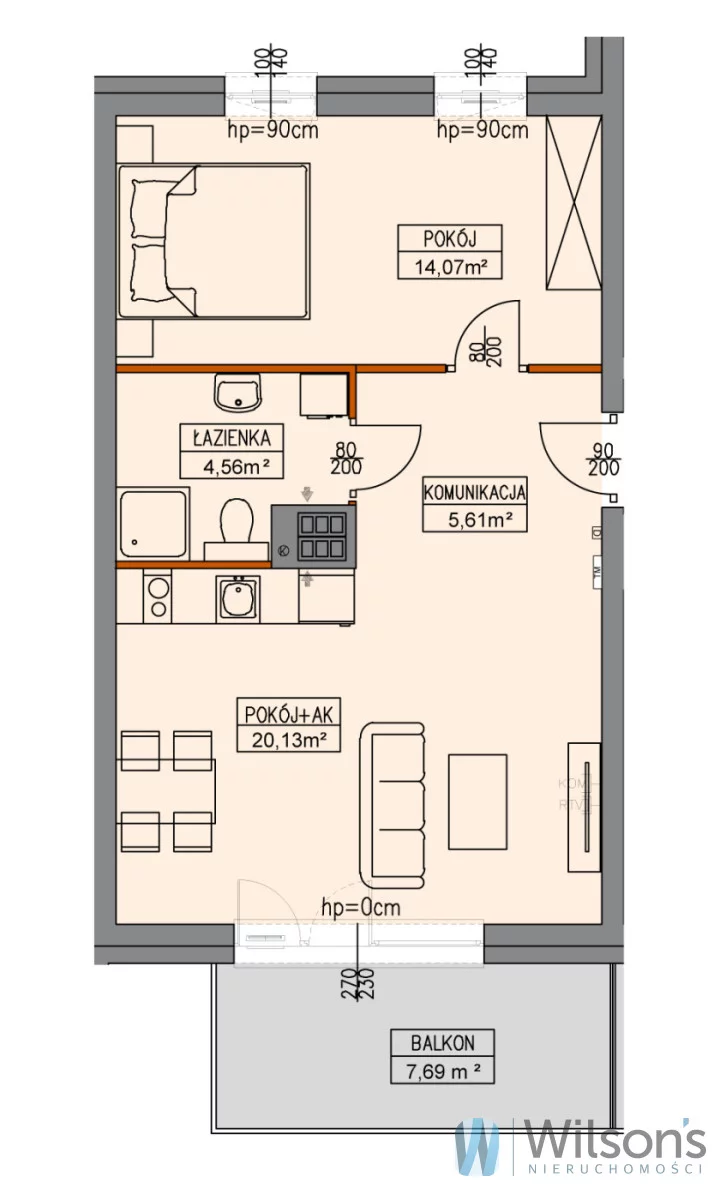 2 pokoje, apartament 44,54 m², piętro 2, oferta nr , WIL870555, Stegna, Lipowa