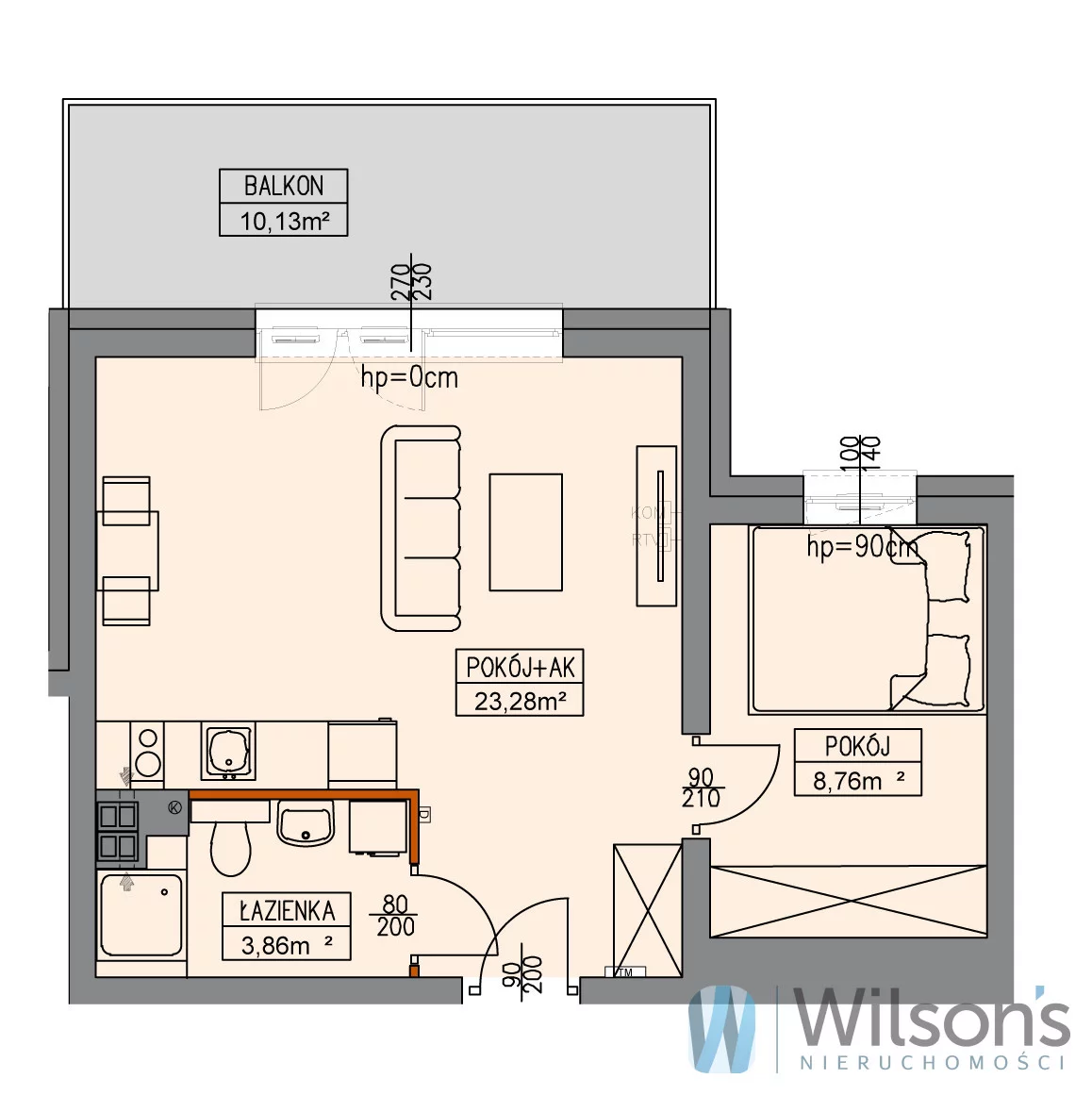 2 pokoje, mieszkanie 35,82 m², piętro 1, oferta nr , WIL730479, Stegna, Lipowa