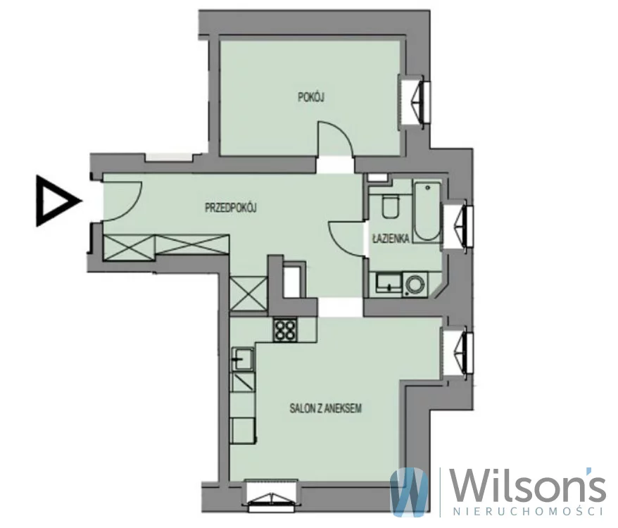 2 pokoje, apartament 47,54 m², parter, oferta nr , WIL698347, Wrocław, Przedmieście Oławskie