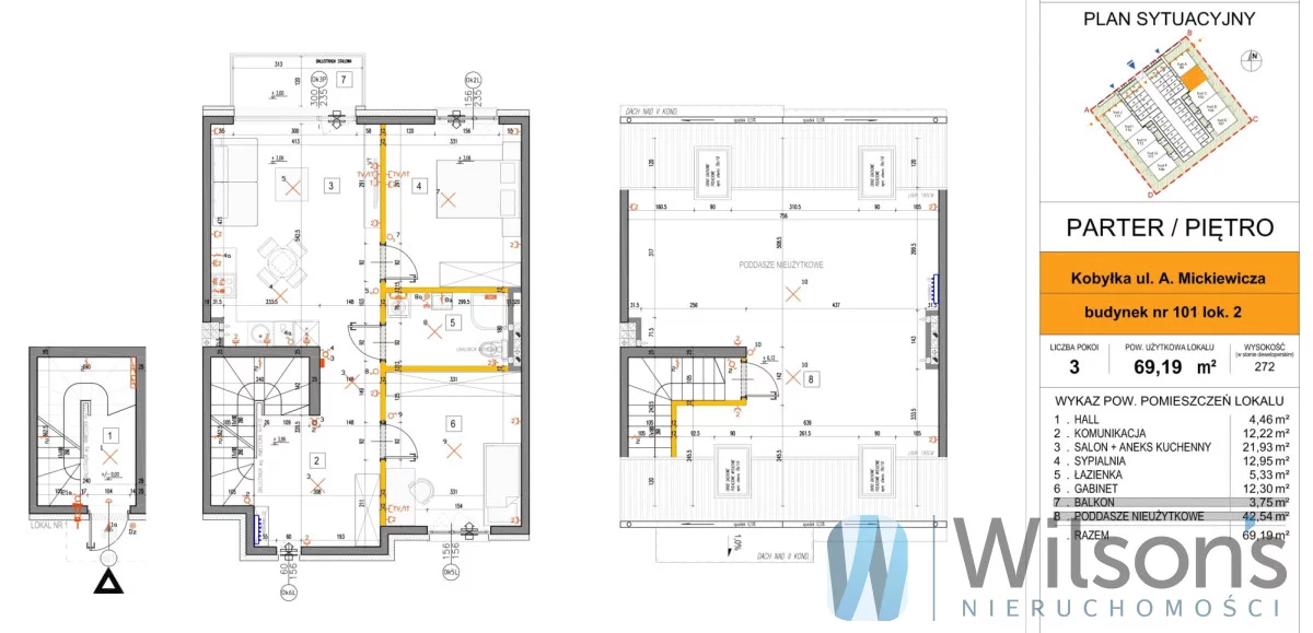 3 pokoje, mieszkanie 111,73 m², piętro 1, oferta nr , WIL665910, Kobyłka, Adama Mickiewicza