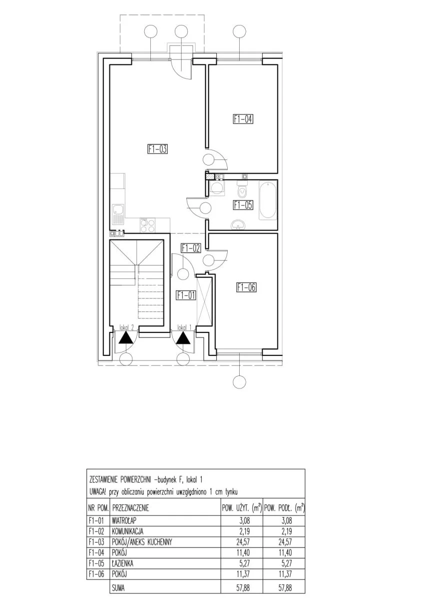3 pokoje, apartament 57,88 m², parter, oferta nr , WIL769245, Marki, Agrarna