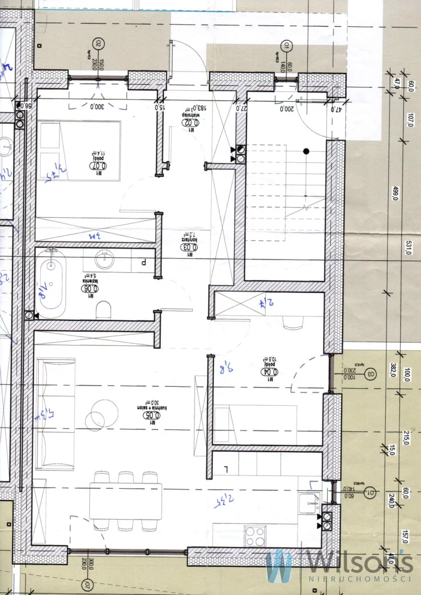 3 pokoje, mieszkanie 67,70 m², parter, oferta nr , WIL140980, Marki, Grażyny
