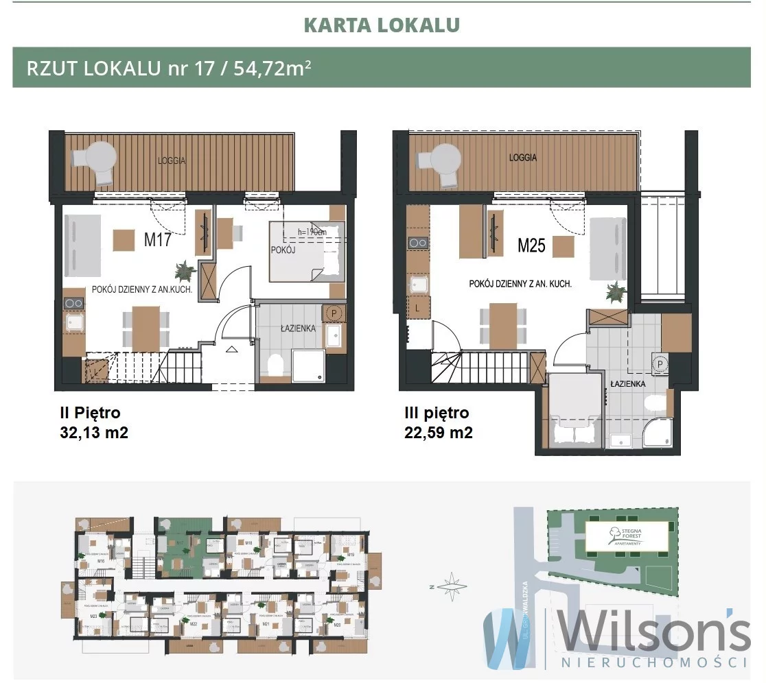 Mieszkanie na sprzedaż, 54,72 m², 3 pokoje, 2 piętro, oferta nr WIL726047