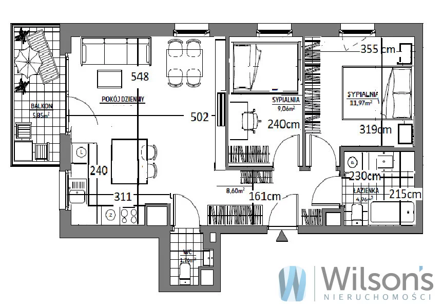 3 pokoje, mieszkanie 59,45 m², piętro 2, oferta nr , WIL551223, Warszawa, Mangalia