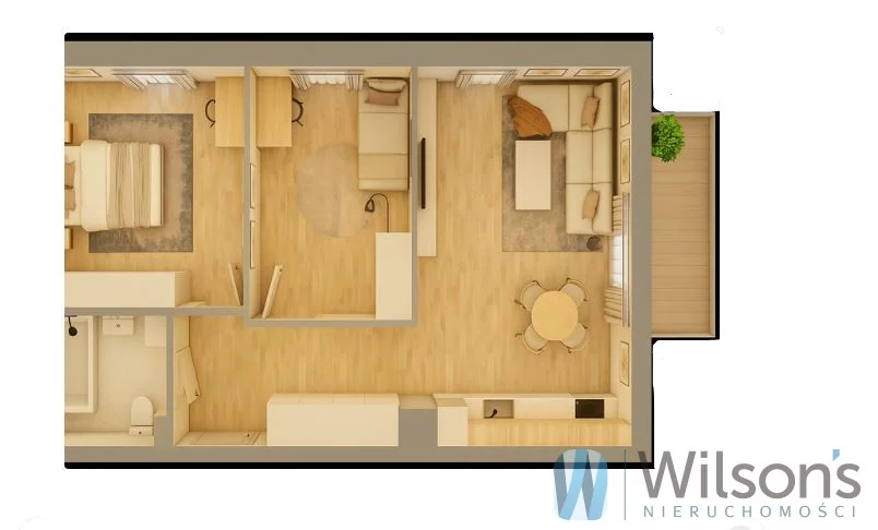 3 pokoje, mieszkanie 60,25 m², parter, oferta nr , WIL803370, Siechnice