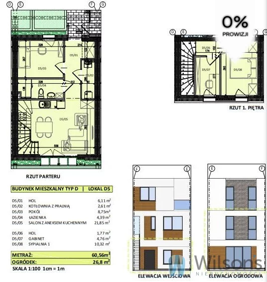 Mieszkanie 60,56 m², parter, oferta nr , WIL379622, Nowy Dwór Mazowiecki, Bohaterów Modlina