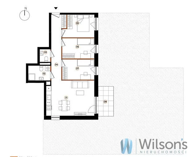 4 pokoje, mieszkanie 66,80 m², parter, oferta nr , WIL656335, Wrocław, Krzyki-Partynice, Krzyki, Brochów