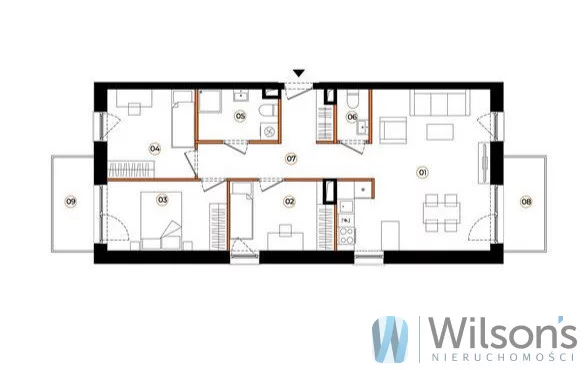 4 pokoje, mieszkanie 68,65 m², piętro 1, oferta nr , WIL123175, Wrocław, Krzyki-Partynice, Krzyki, Brochów