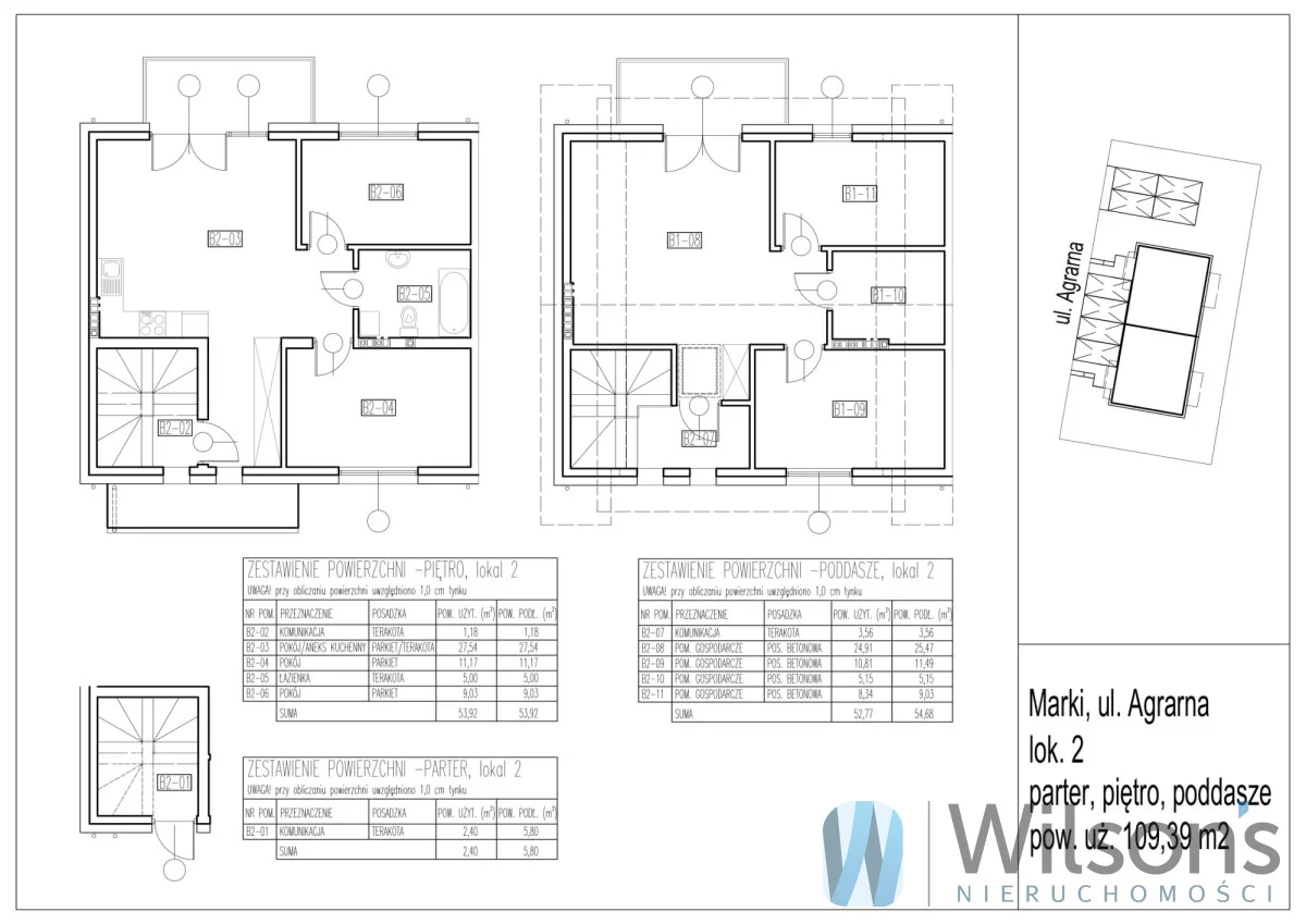 6 pokoi, mieszkanie 114,40 m², piętro 1, oferta nr , WIL906988, Marki, Agrarna
