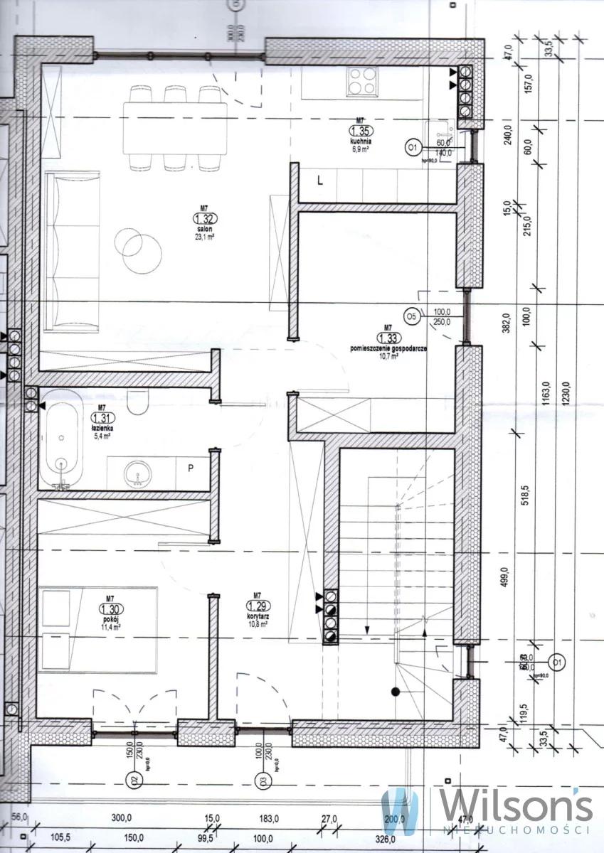 6 pokoi, mieszkanie 130,50 m², piętro 1, oferta nr , WIL368808, Marki, Grażyny