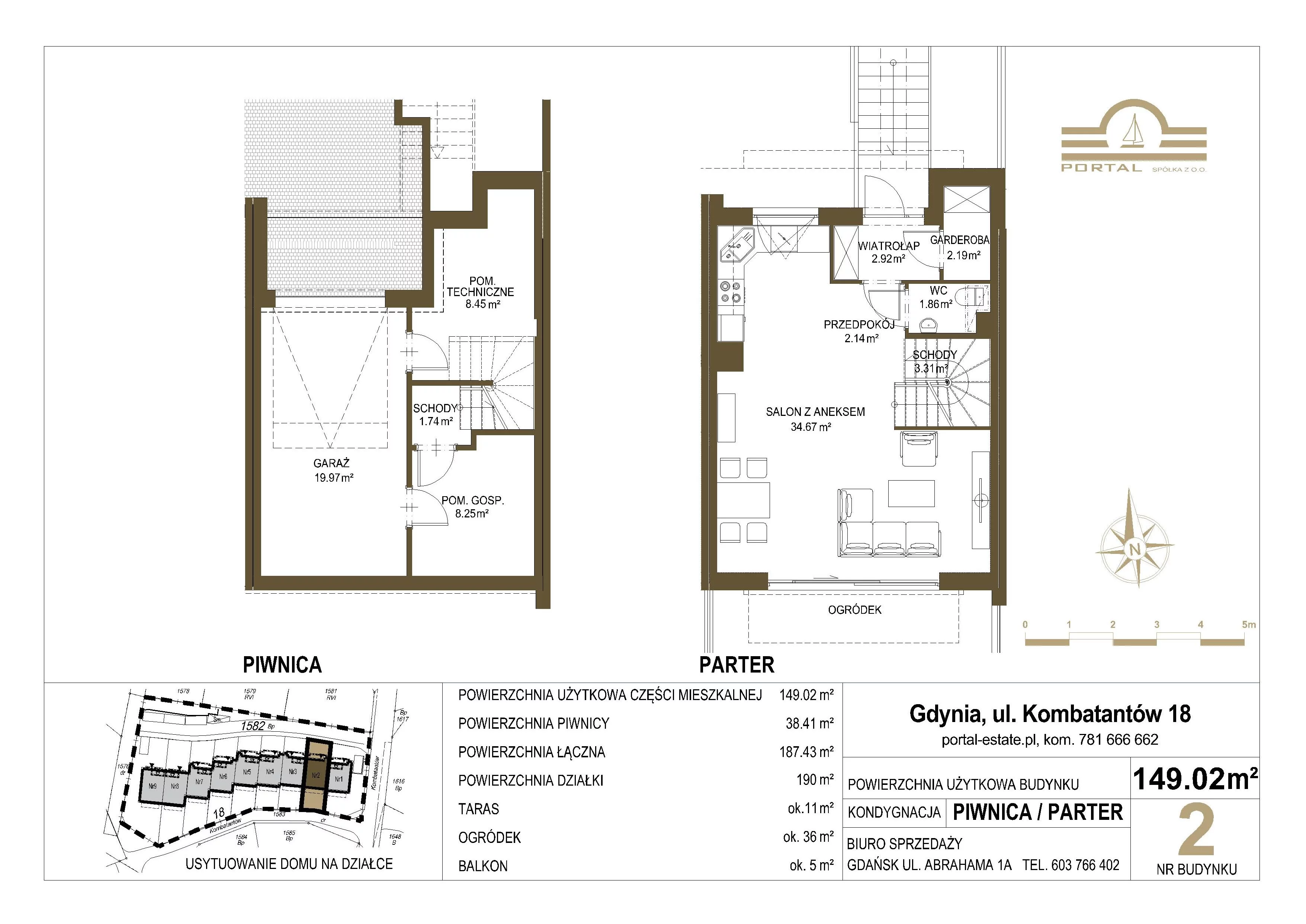 Dom 149,02 m², oferta nr 2, Domy - Gdynia Redłowo, Gdynia, Redłowo, ul. Kombatantów 18