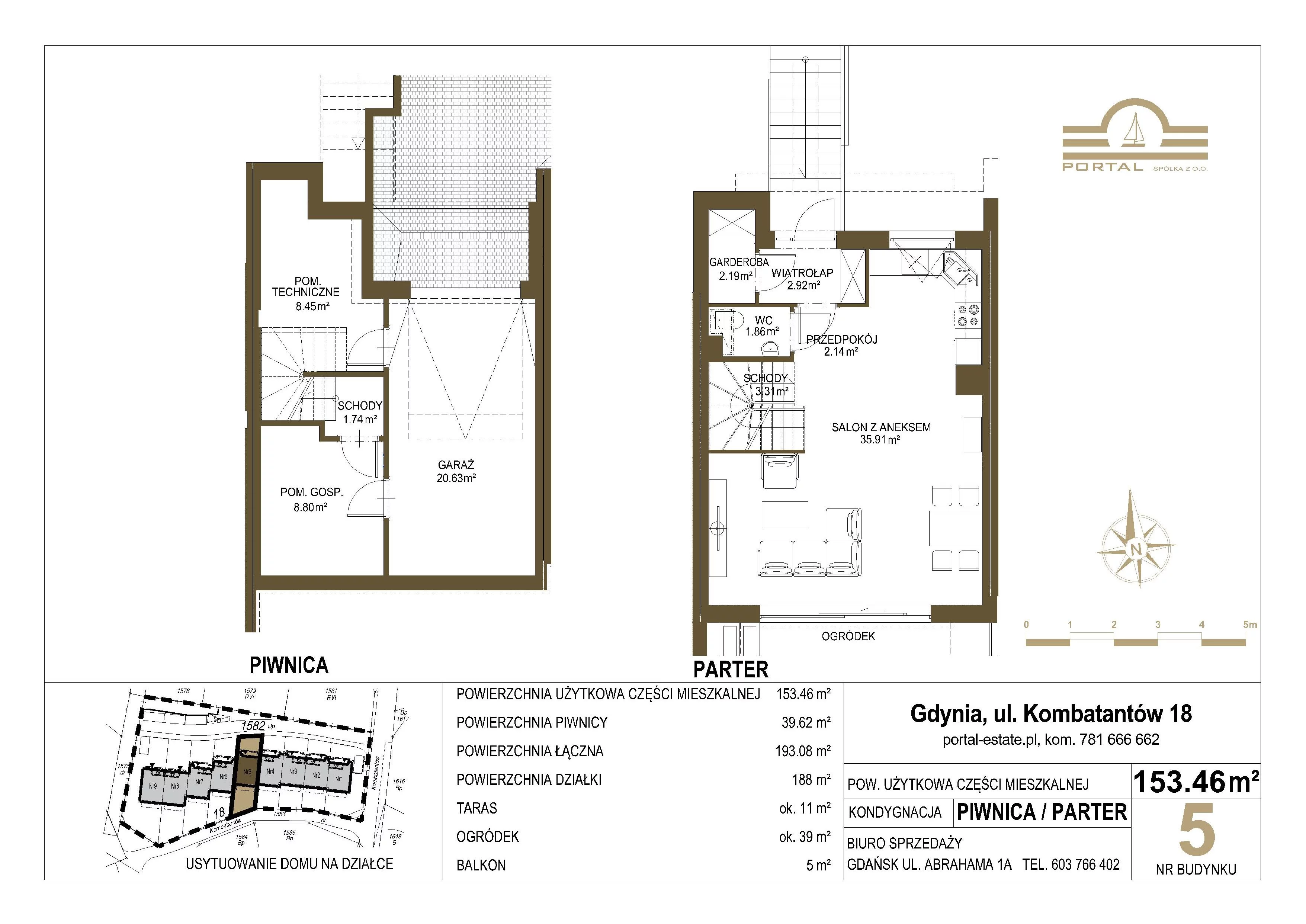 Dom 153,00 m², oferta nr 5, Domy - Gdynia Redłowo, Gdynia, Redłowo, ul. Kombatantów 18