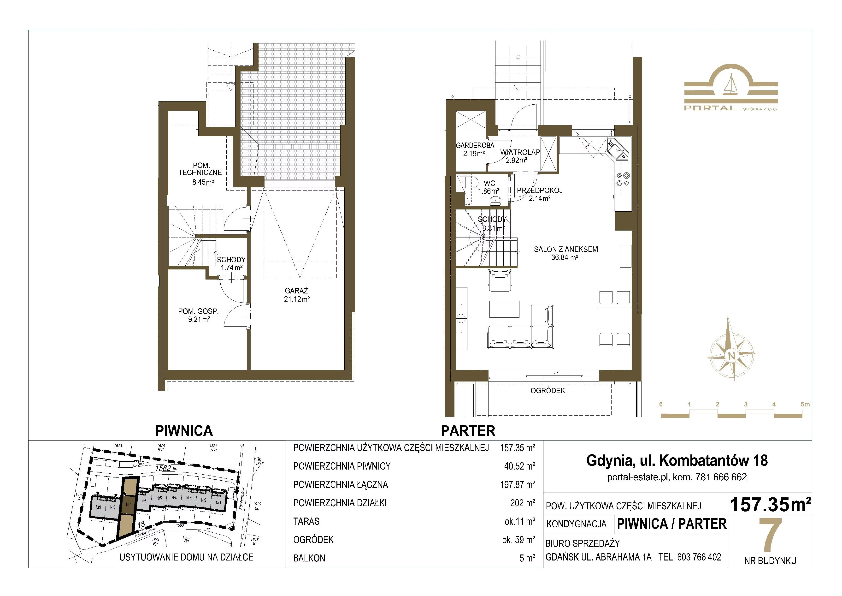 Dom 157,00 m², oferta nr 7, Domy - Gdynia Redłowo, Gdynia, Redłowo, ul. Kombatantów 18