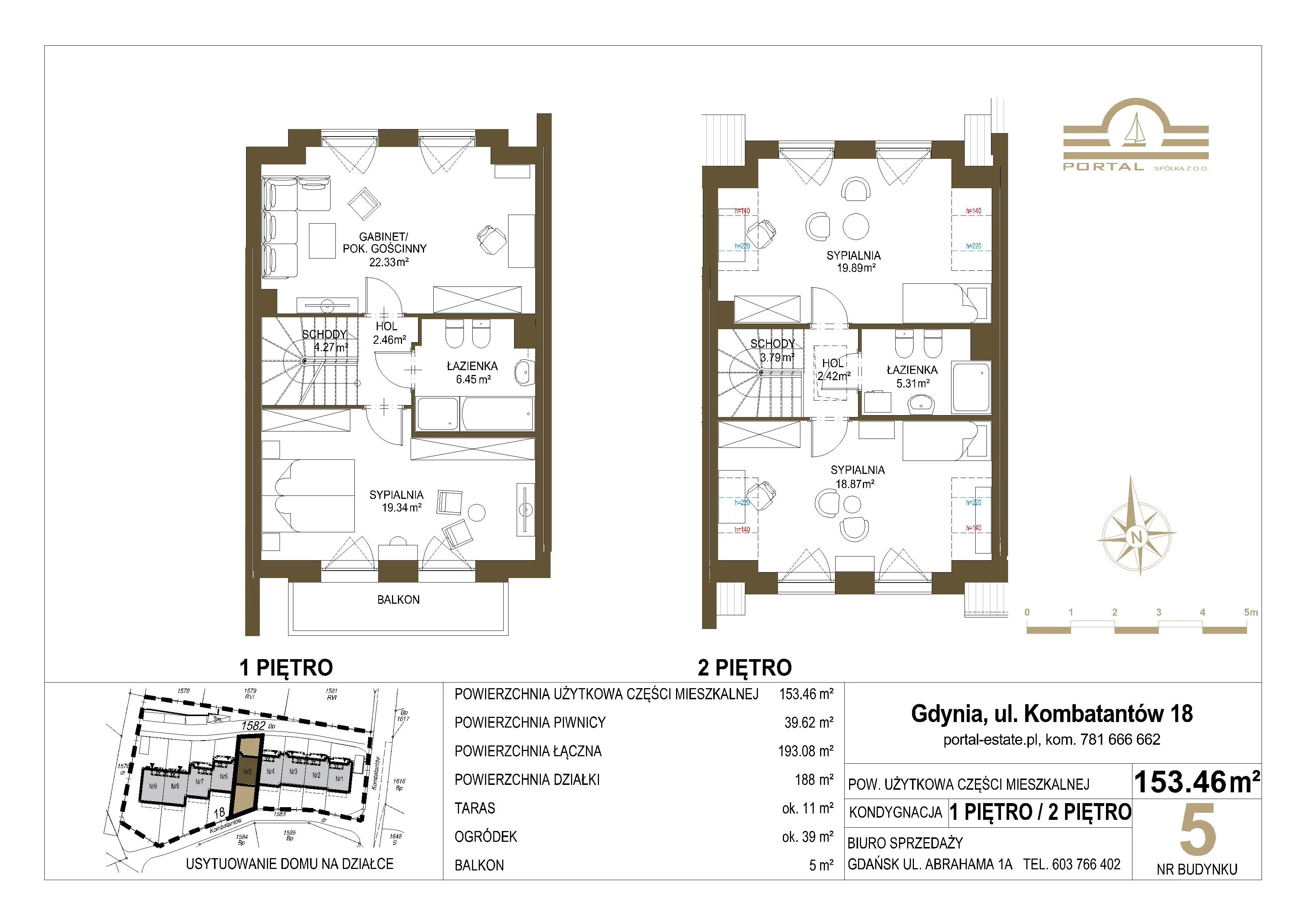 Dom 153,00 m², oferta nr 5, Domy - Gdynia Redłowo, Gdynia, Redłowo, ul. Kombatantów 18