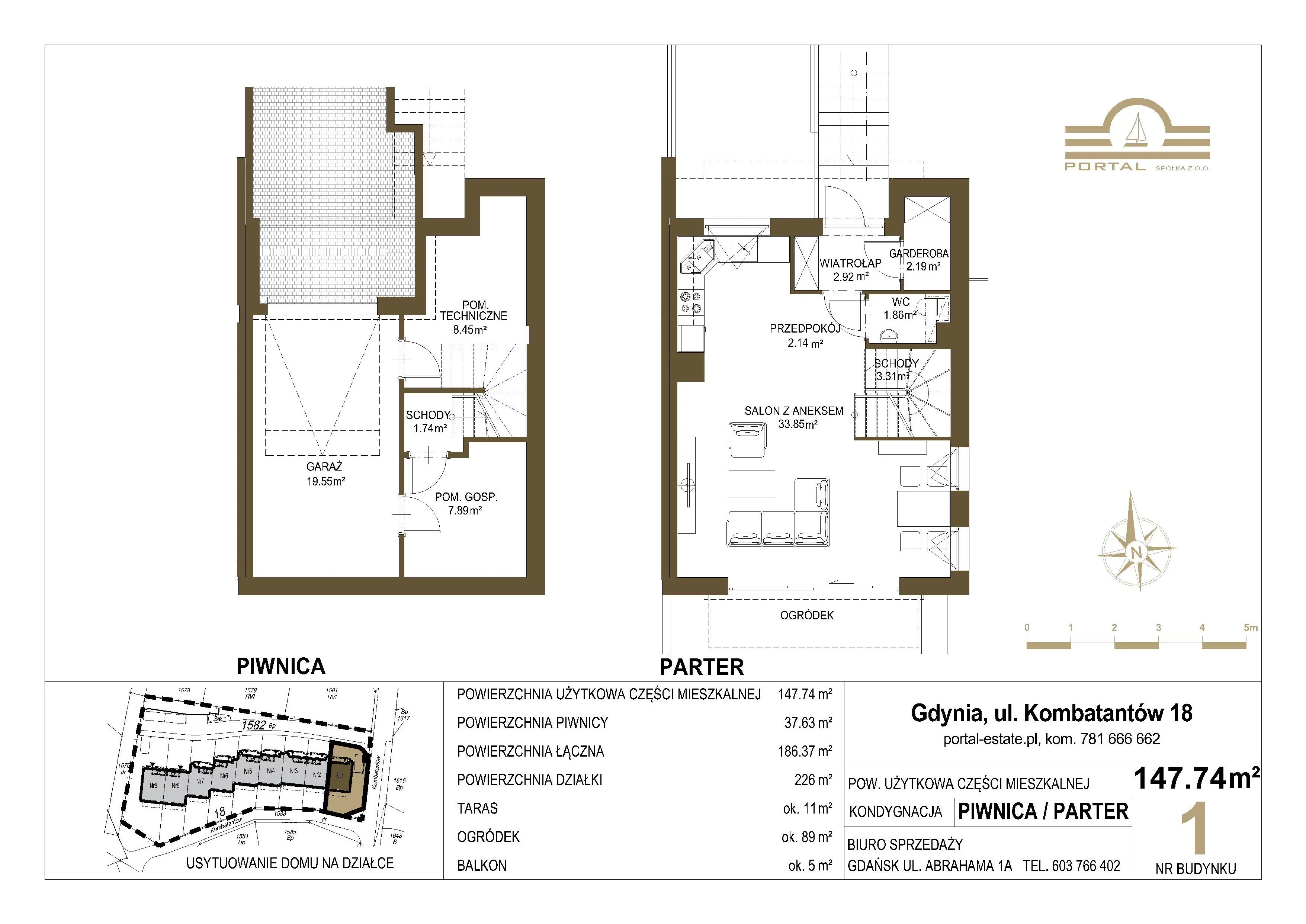 Dom 147,74 m², oferta nr 1, Domy - Gdynia Redłowo, Gdynia, Redłowo, ul. Kombatantów 18