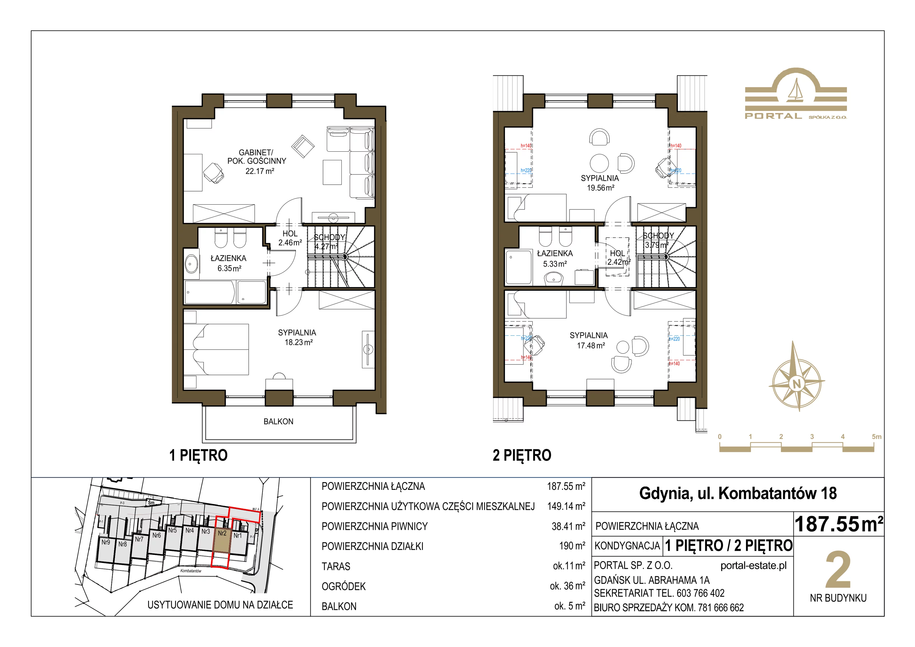 Dom 149,02 m², oferta nr 2, Domy - Gdynia Redłowo, Gdynia, Redłowo, ul. Kombatantów 18