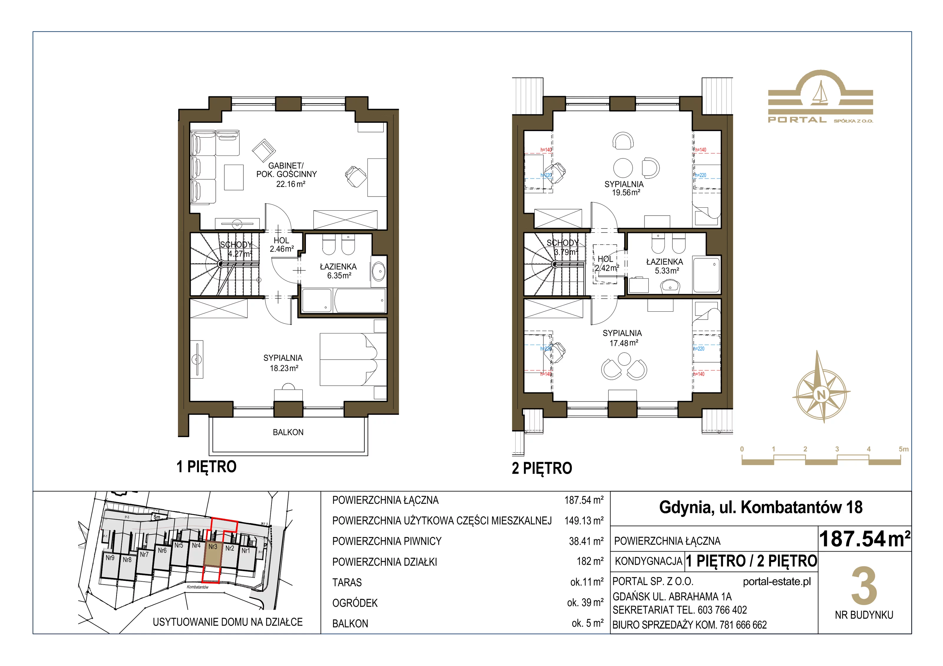 Dom 149,02 m², oferta nr 3, Domy - Gdynia Redłowo, Gdynia, Redłowo, ul. Kombatantów 18