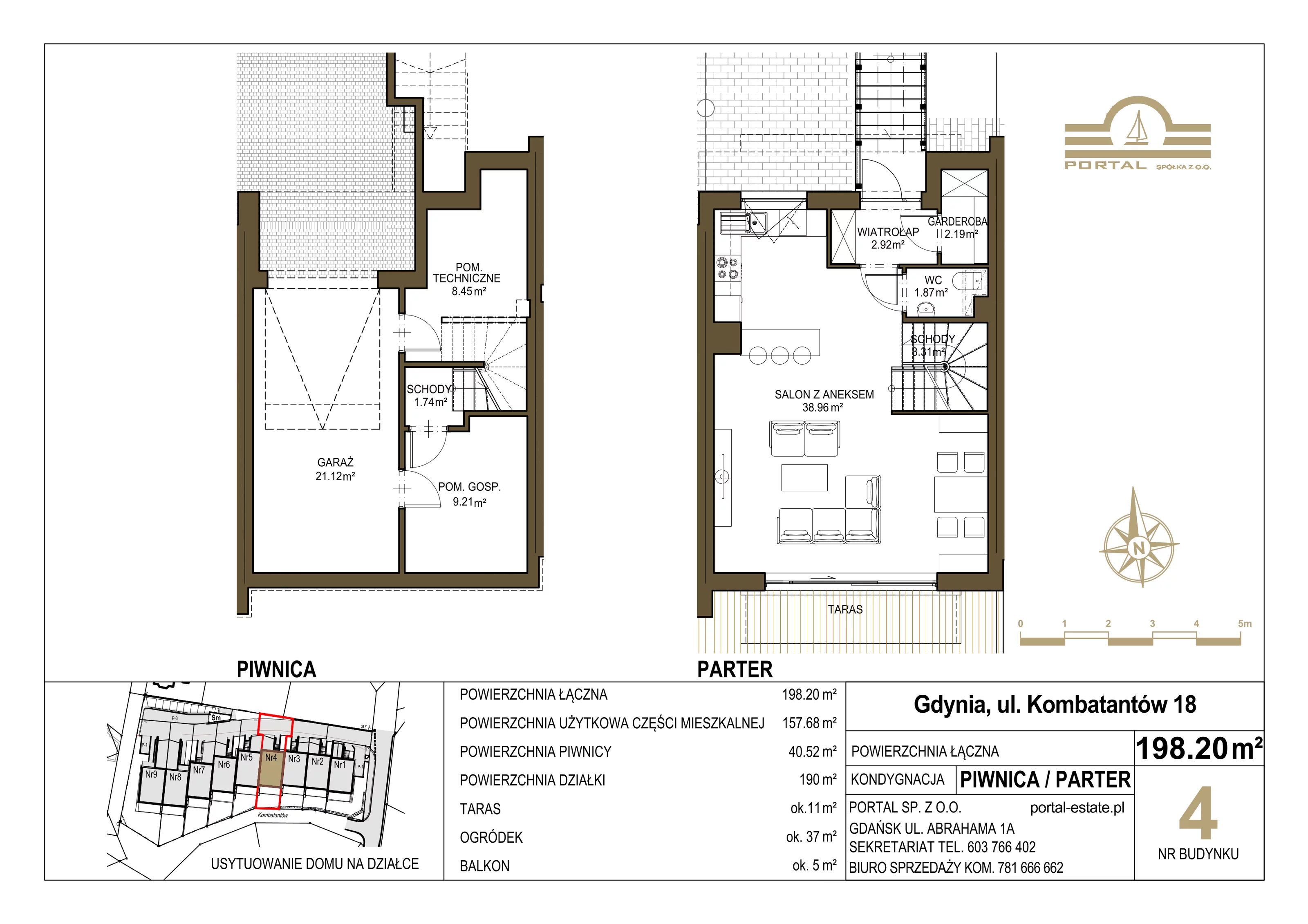 Dom 157,00 m², oferta nr 4, Domy - Gdynia Redłowo, Gdynia, Redłowo, ul. Kombatantów 18