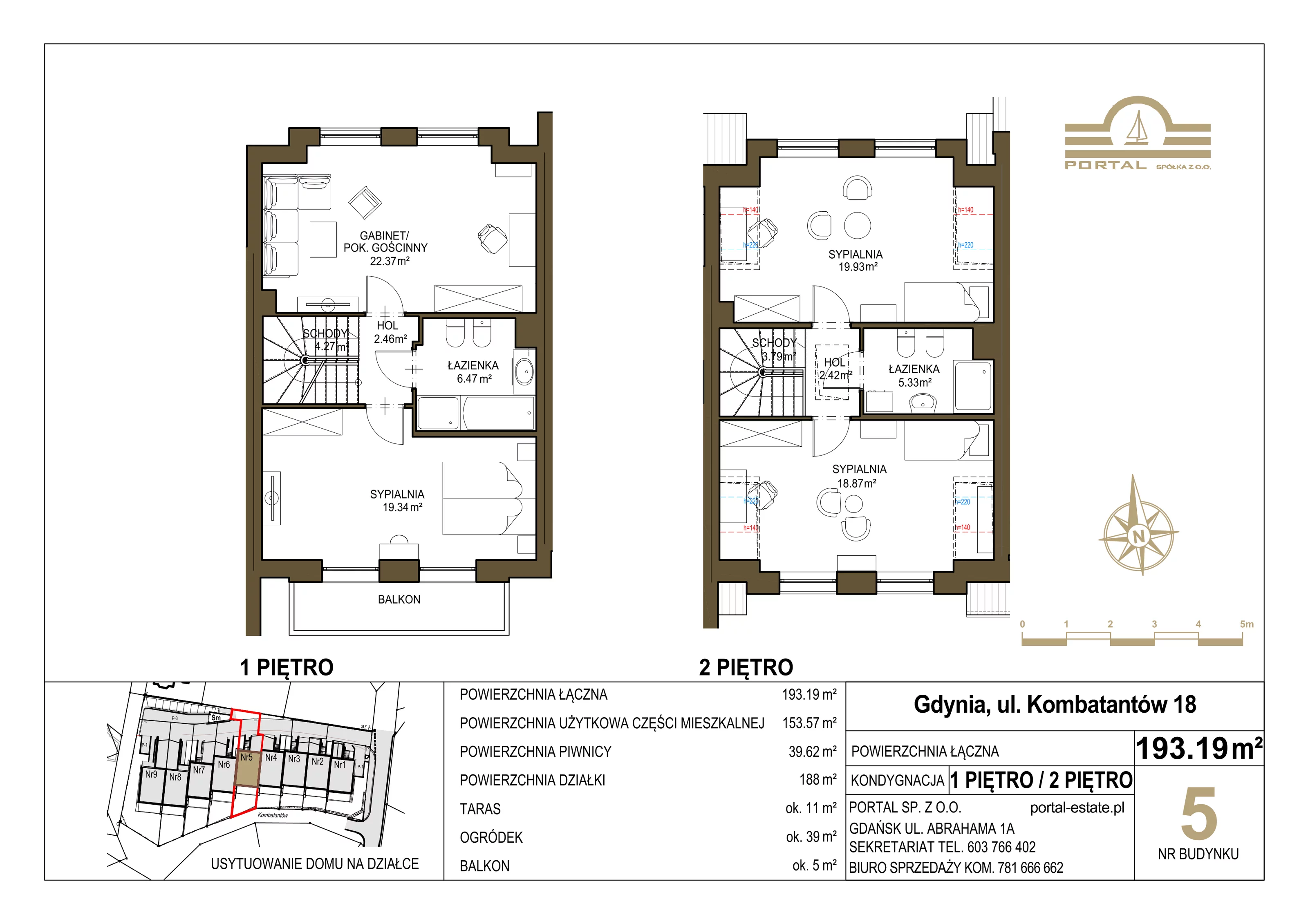 Dom 153,00 m², oferta nr 5, Domy - Gdynia Redłowo, Gdynia, Redłowo, ul. Kombatantów 18