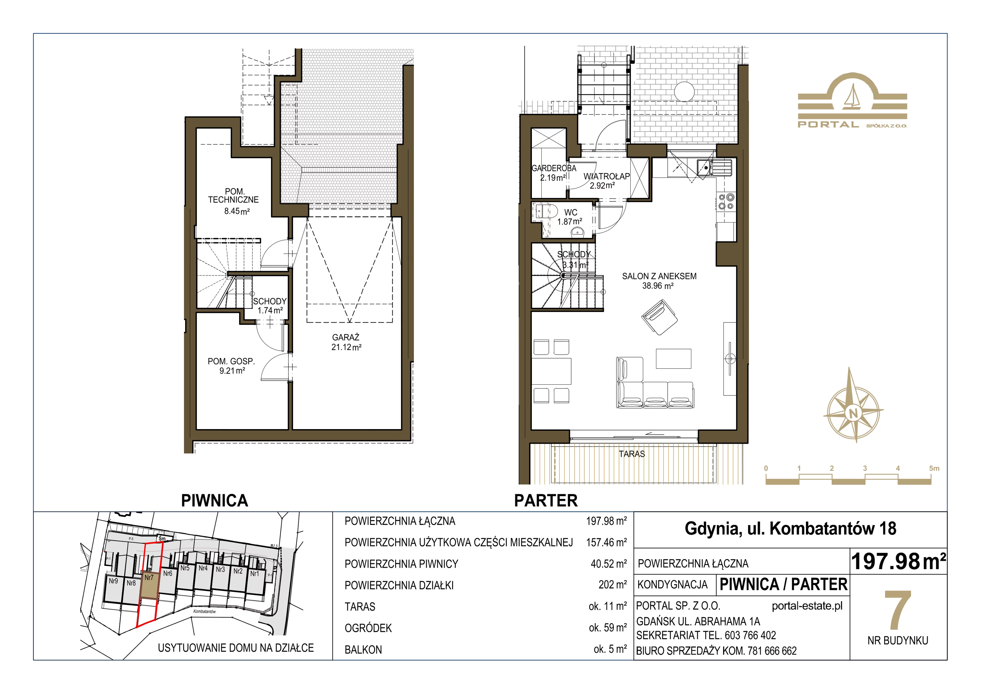 Dom 157,00 m², oferta nr 7, Domy - Gdynia Redłowo, Gdynia, Redłowo, ul. Kombatantów 18