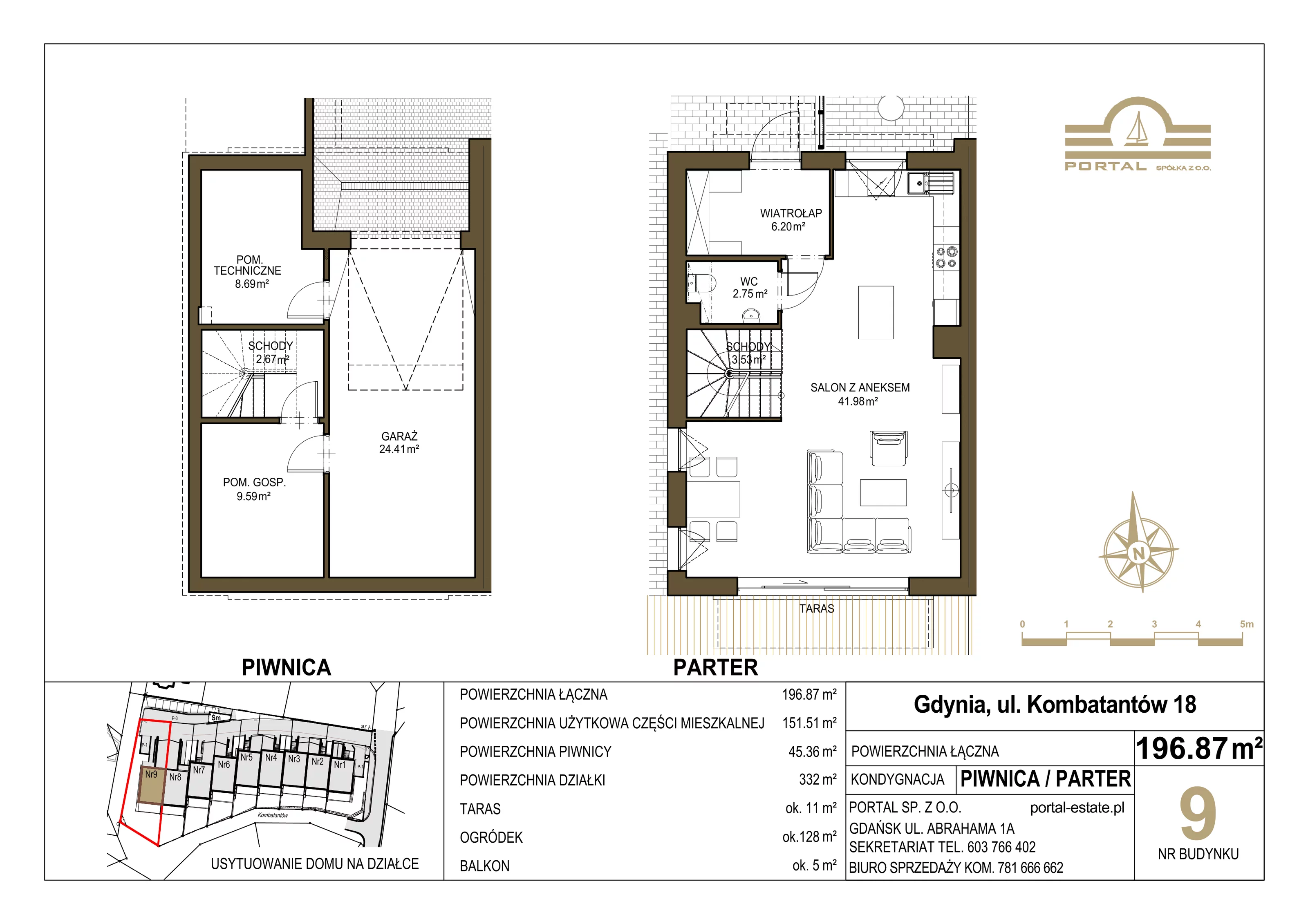 Dom 151,00 m², oferta nr 9, Domy - Gdynia Redłowo, Gdynia, Redłowo, ul. Kombatantów 18