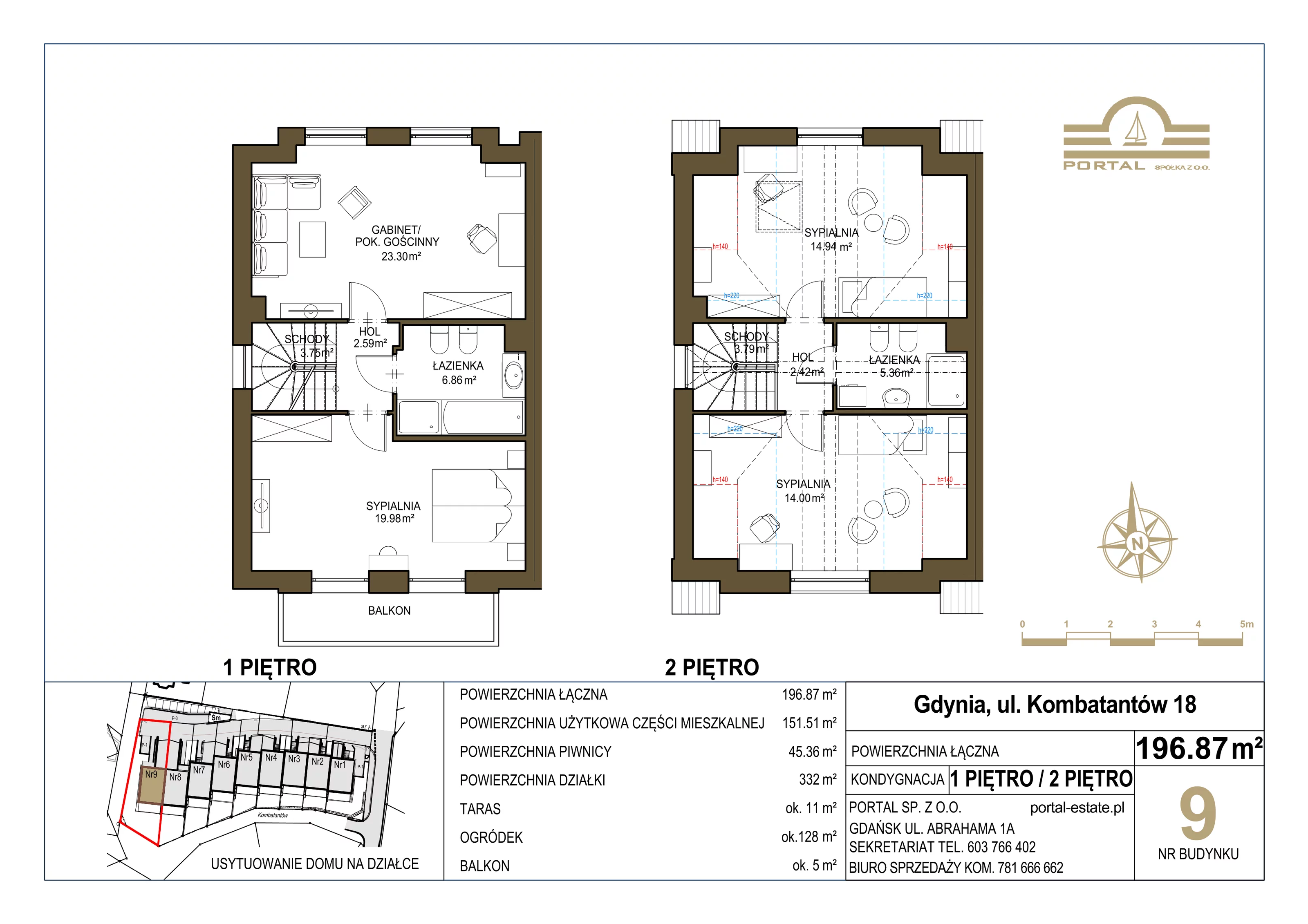 Dom 151,00 m², oferta nr 9, Domy - Gdynia Redłowo, Gdynia, Redłowo, ul. Kombatantów 18