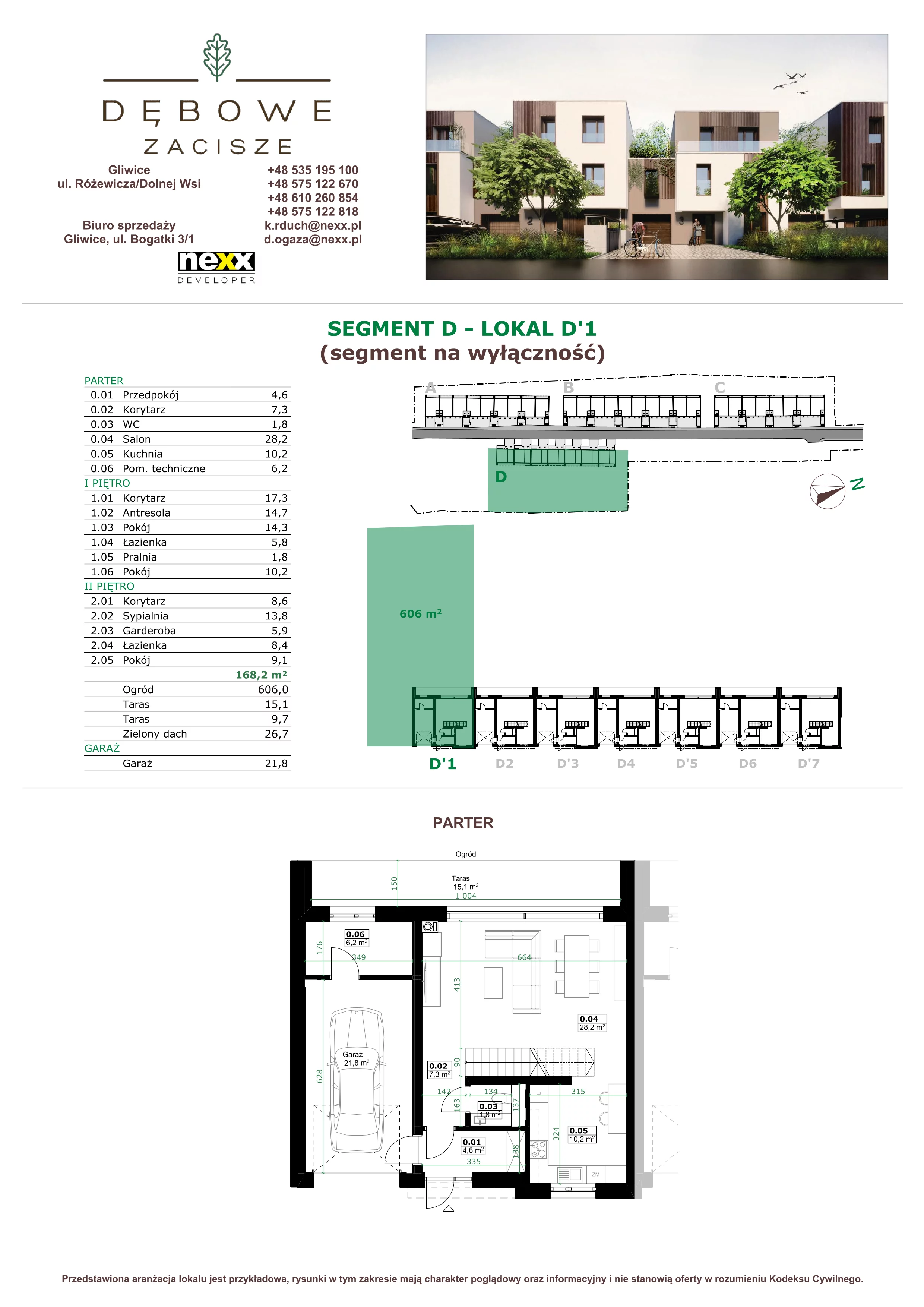 Dom 160,30 m², oferta nr D1, Dębowe Zacisze - domy, Gliwice, Wójtowa Wieś, ul. Dolnej Wsi