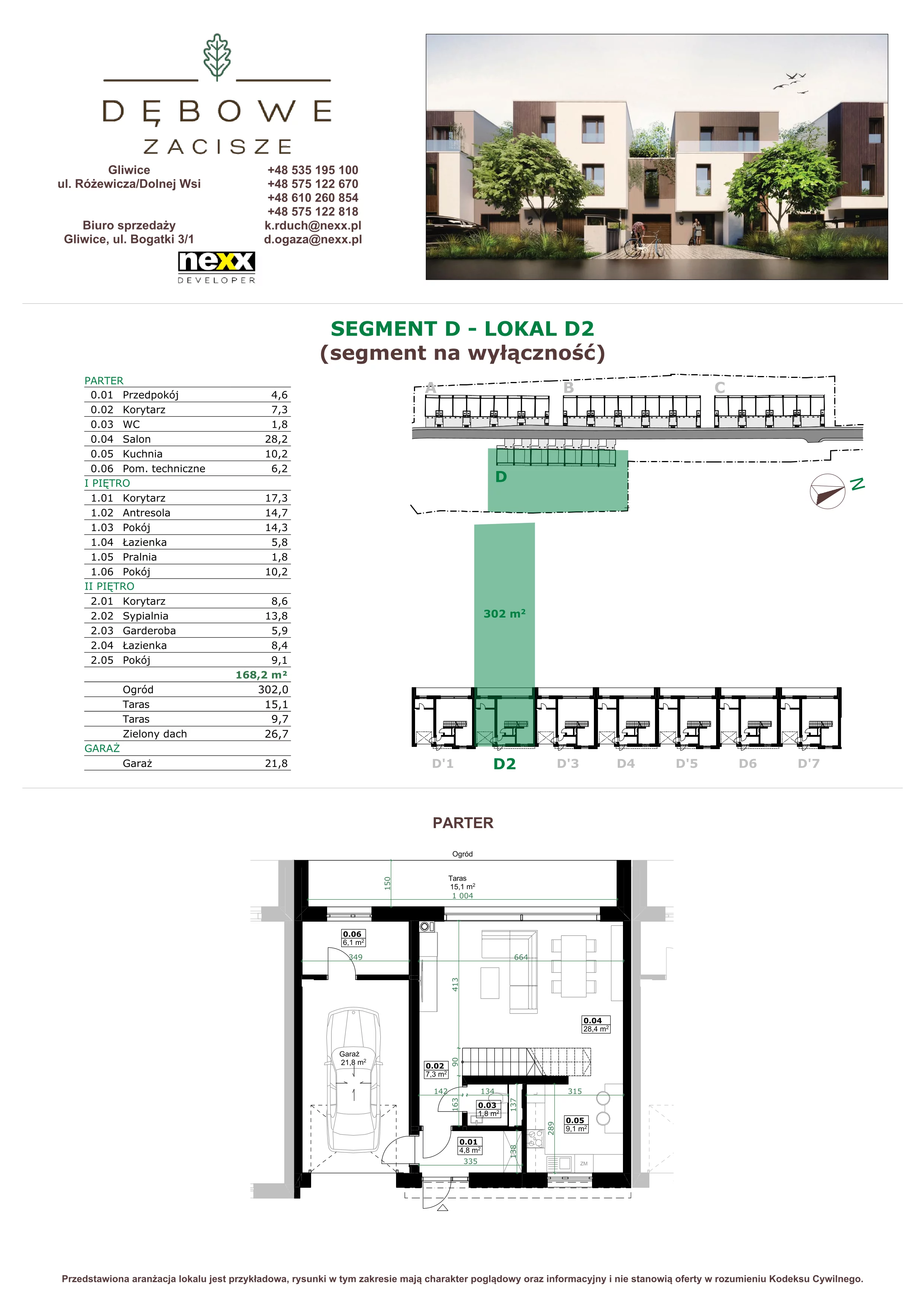 Dom 160,30 m², oferta nr D2, Dębowe Zacisze - domy, Gliwice, Wójtowa Wieś, ul. Dolnej Wsi