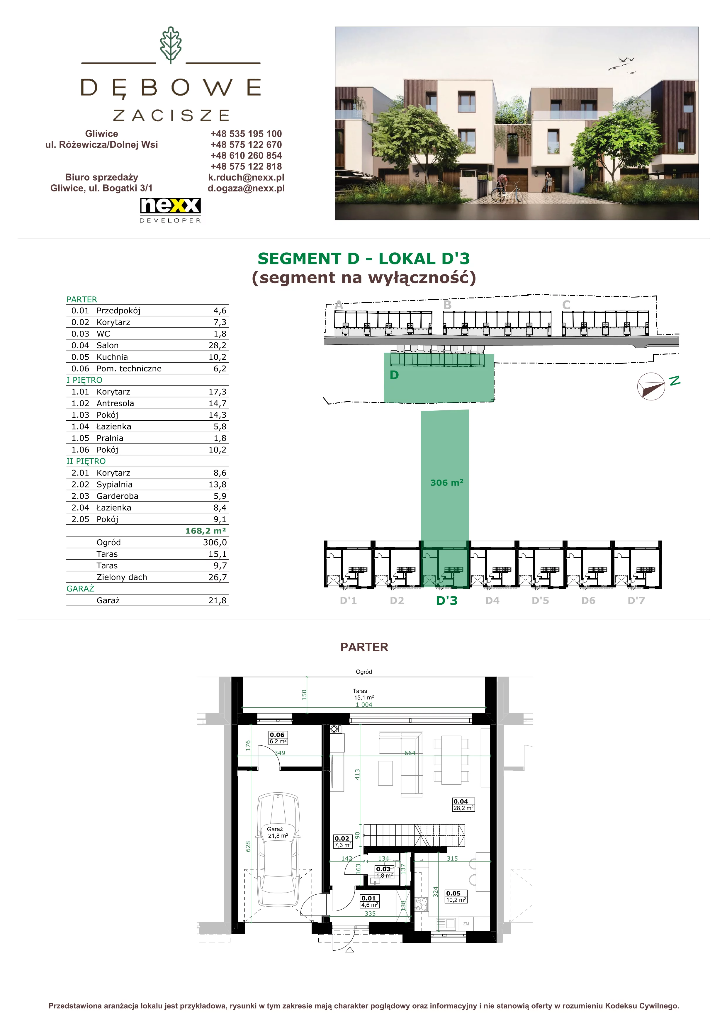 Dom 160,30 m², oferta nr D3, Dębowe Zacisze - domy, Gliwice, Wójtowa Wieś, ul. Dolnej Wsi