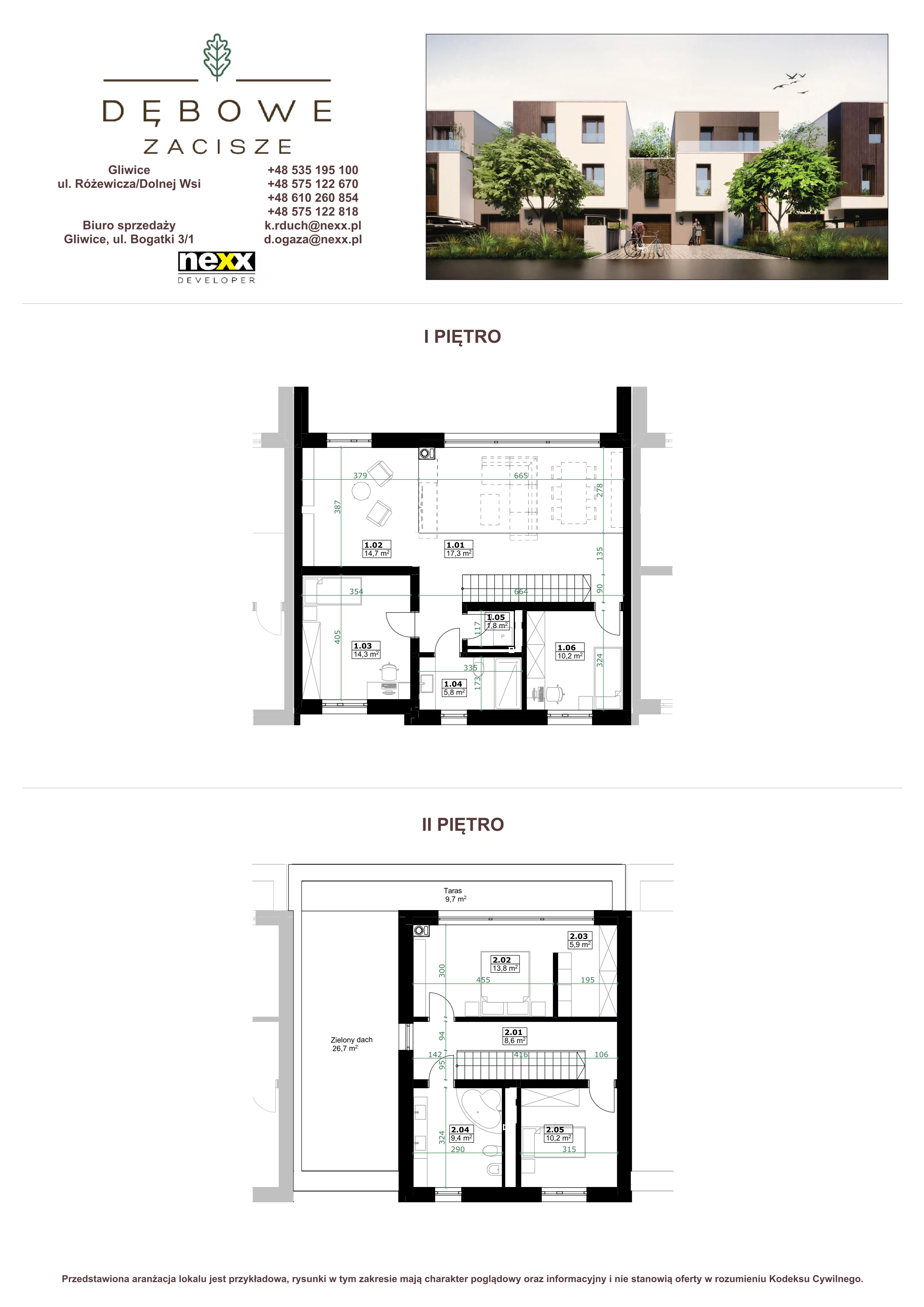 Dom 160,30 m², oferta nr D4, Dębowe Zacisze - domy, Gliwice, Wójtowa Wieś, ul. Dolnej Wsi