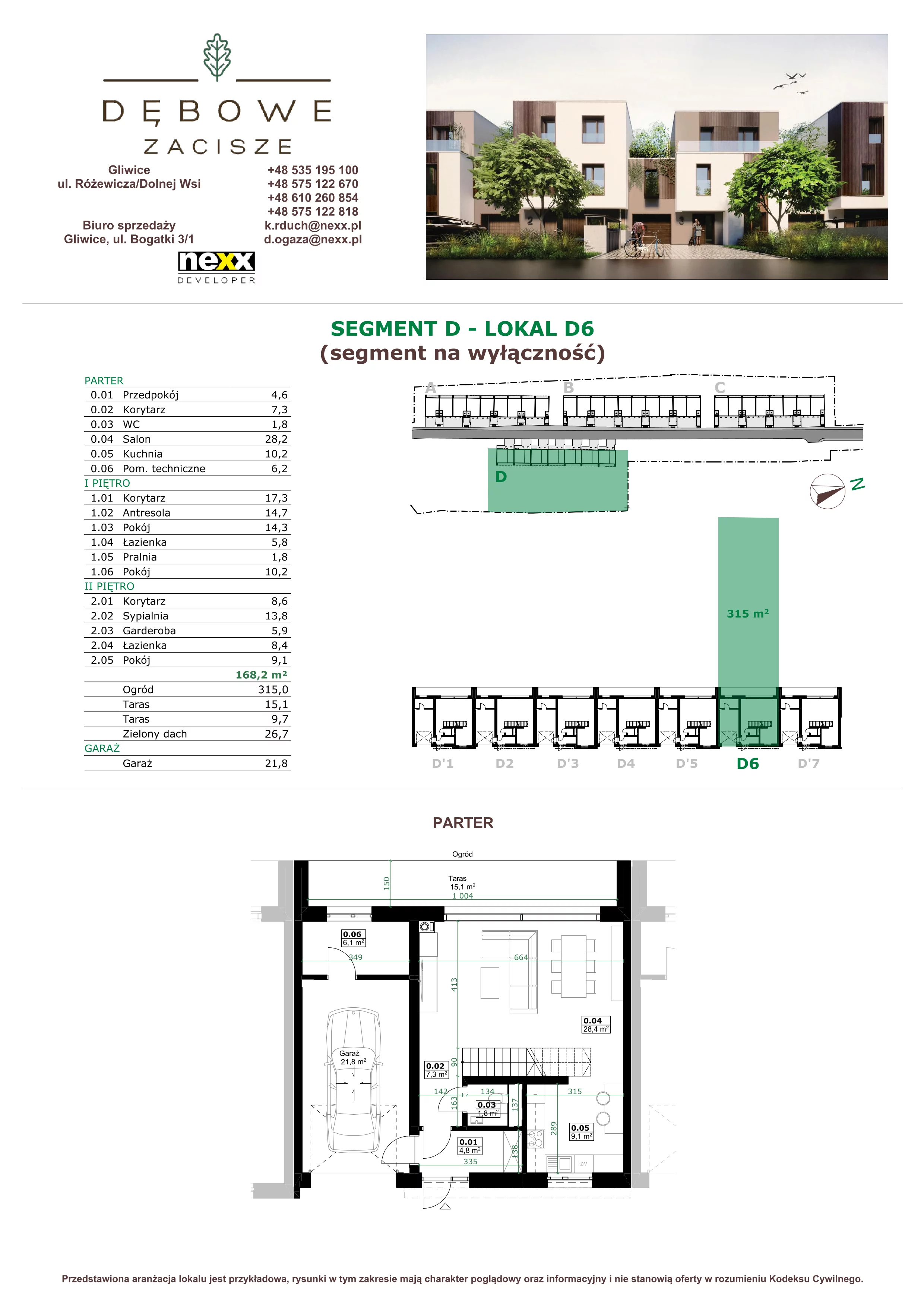 Dom 160,30 m², oferta nr D6, Dębowe Zacisze - domy, Gliwice, Wójtowa Wieś, ul. Dolnej Wsi