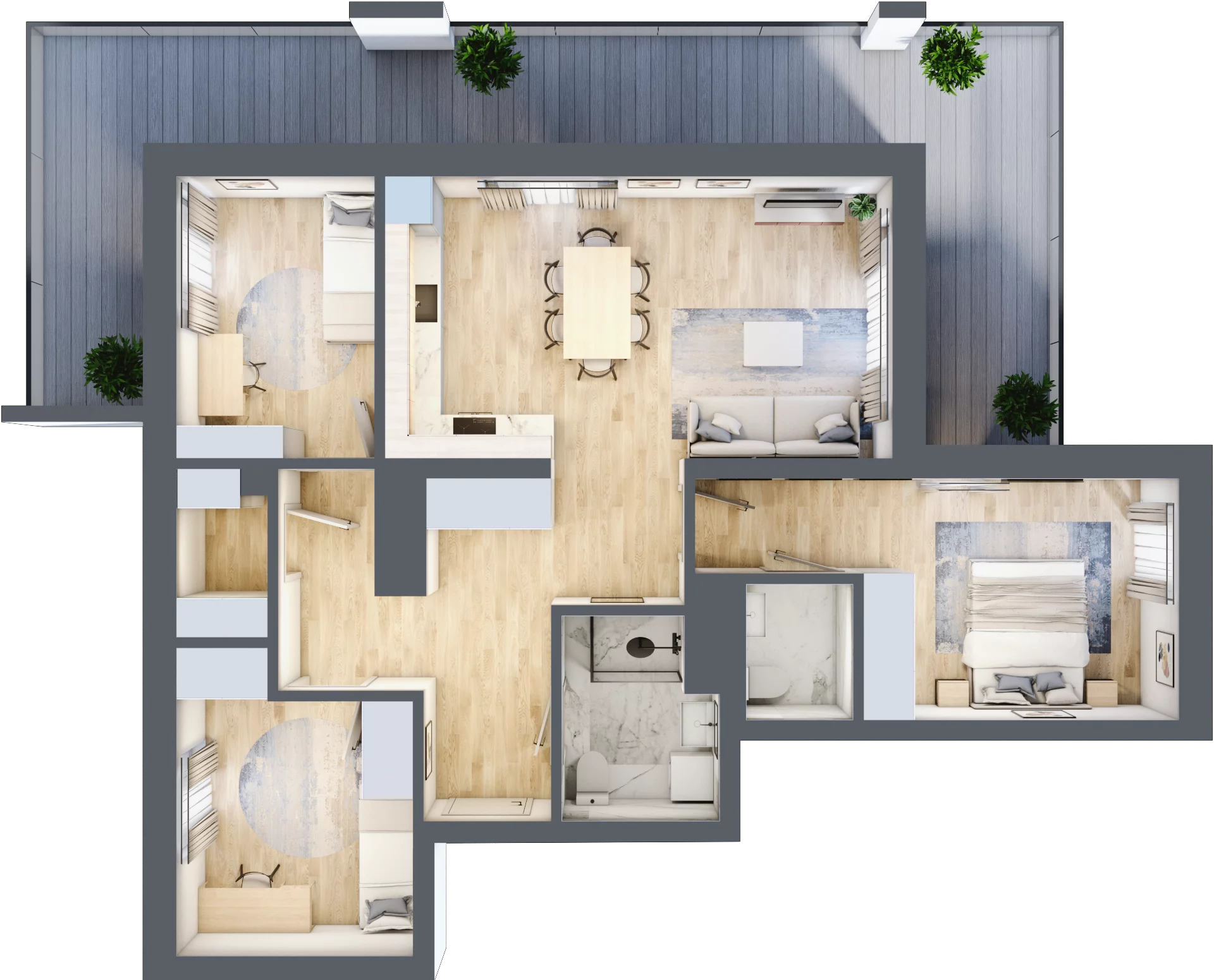 4 pokoje, mieszkanie 81,65 m², piętro 9, oferta nr A 9.01, Park Moniuszki II, Mysłowice, ul. Okrzei / Wielka Skotnica