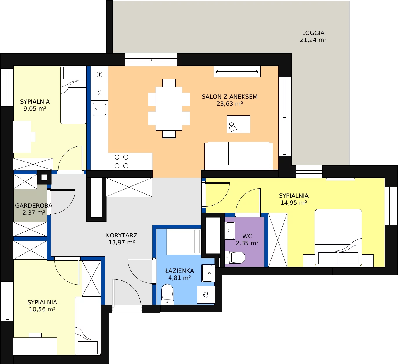 Zalety mieszkania 81.69 m², A 10.01