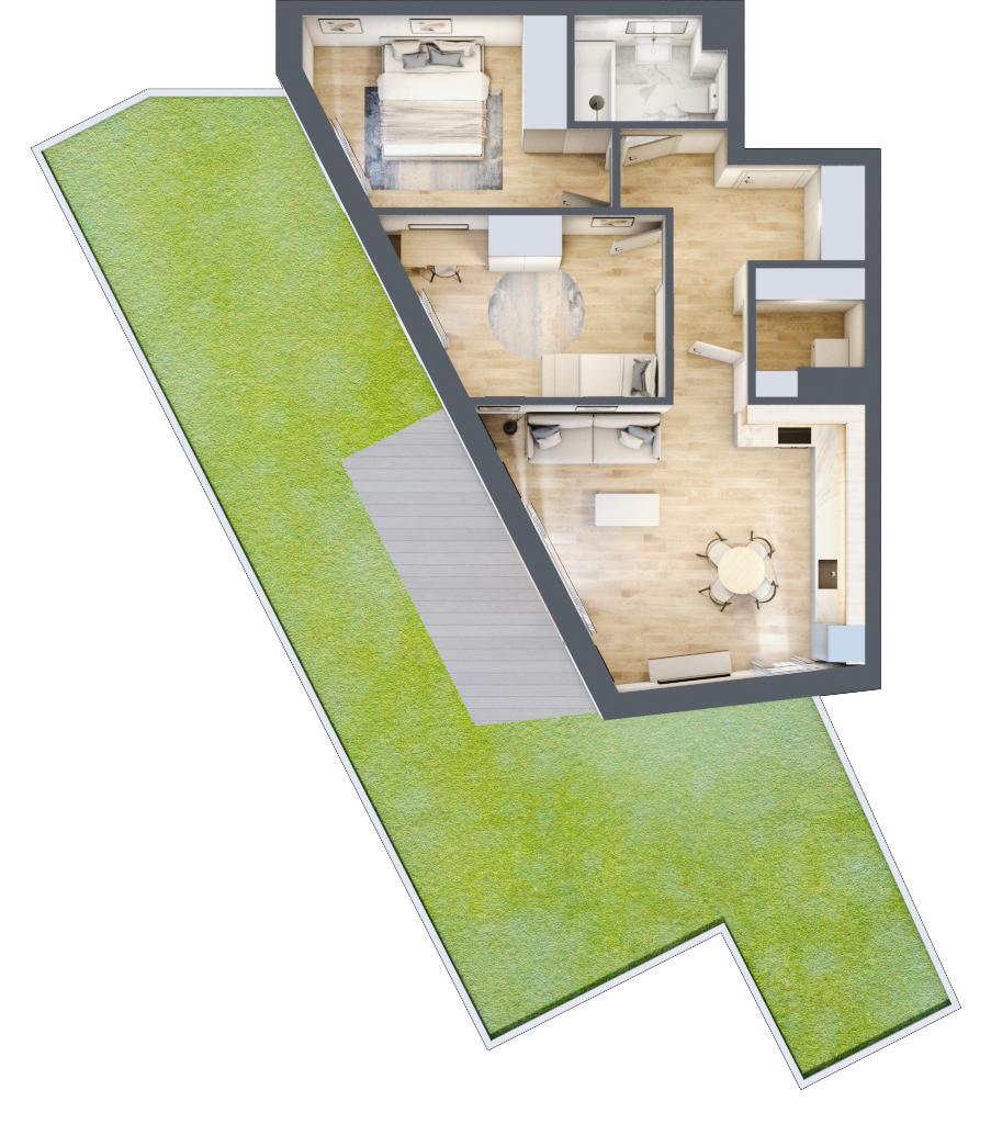 Mieszkanie 65,21 m², parter, oferta nr VB.0.02, Vanda Park, Chorzów, Chorzów II, ul. Wandy 66