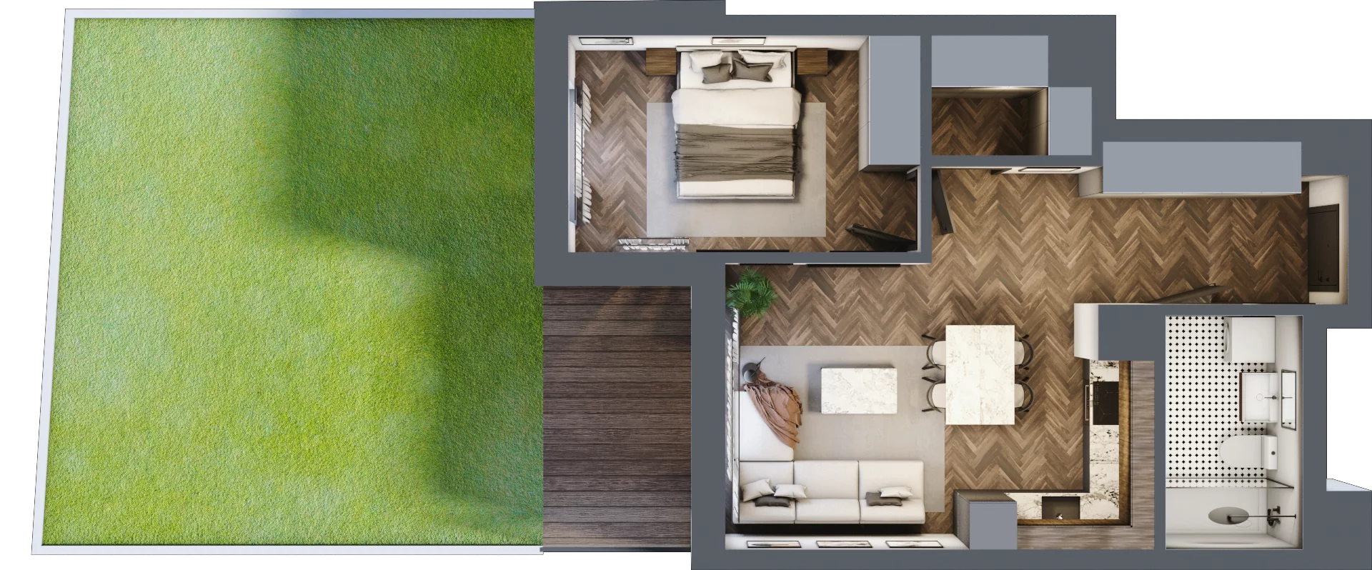 2 pokoje, mieszkanie 47,32 m², parter, oferta nr F.0.10, Wzgórze Poetów 2, Gliwice, Wójtowa Wieś, ul. T. Mazowieckiego