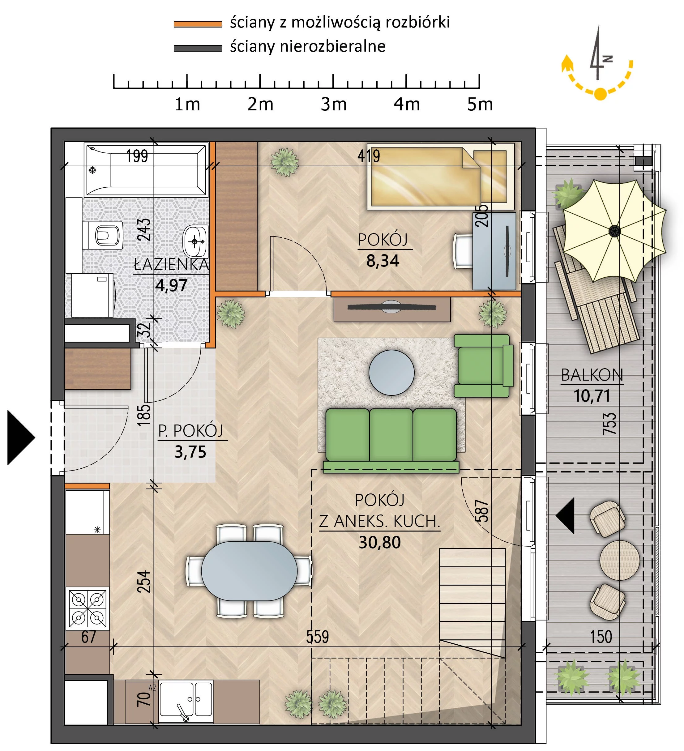 Mieszkanie 86,33 m², piętro 2, oferta nr 4A/19, Osiedle Twoja Harmonia, Białystok, Zawady, ul. Lodowa / Mroźna