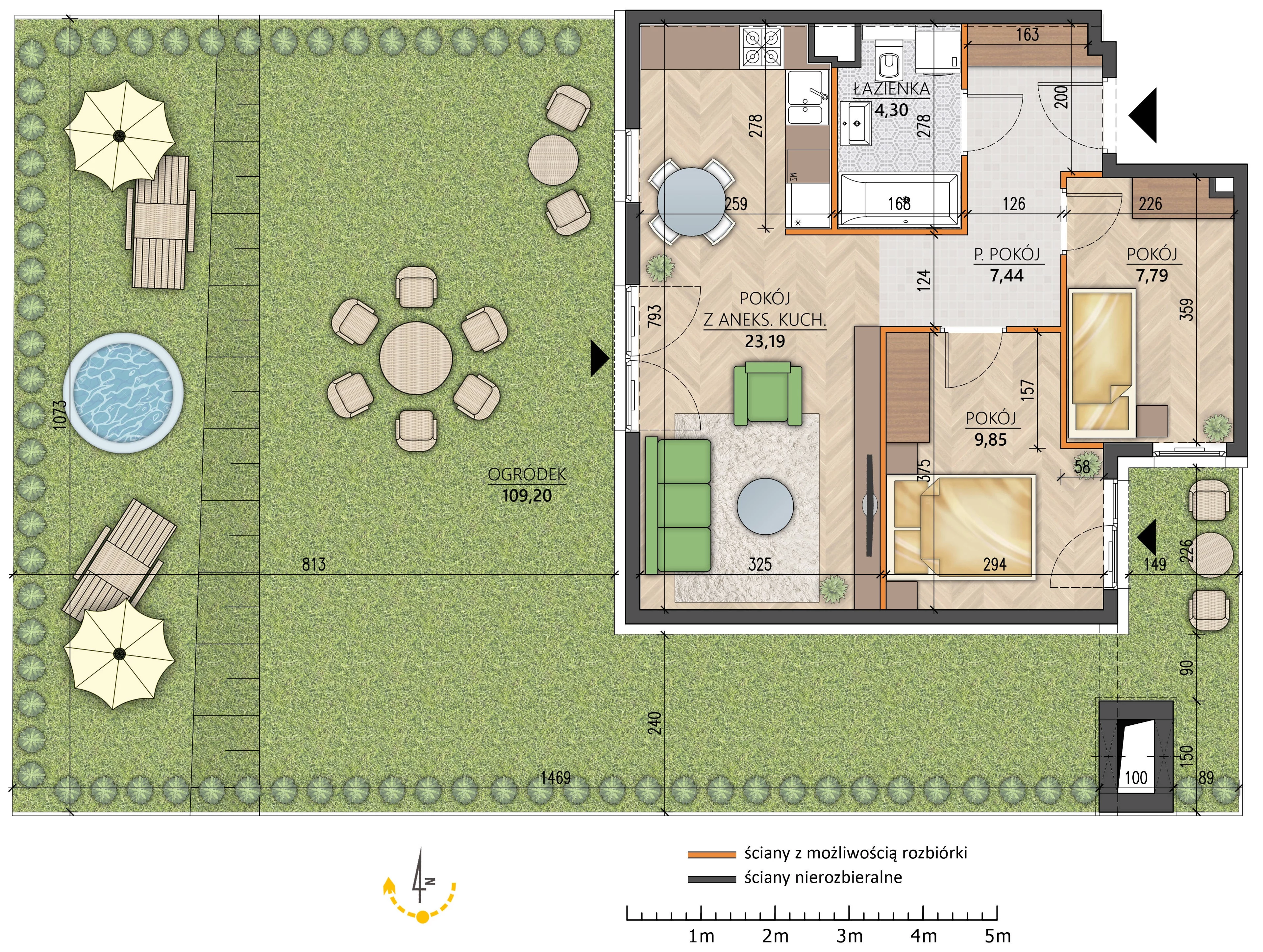 Mieszkanie 52,57 m², parter, oferta nr 4A/4, Osiedle Twoja Harmonia, Białystok, Zawady, ul. Lodowa / Mroźna