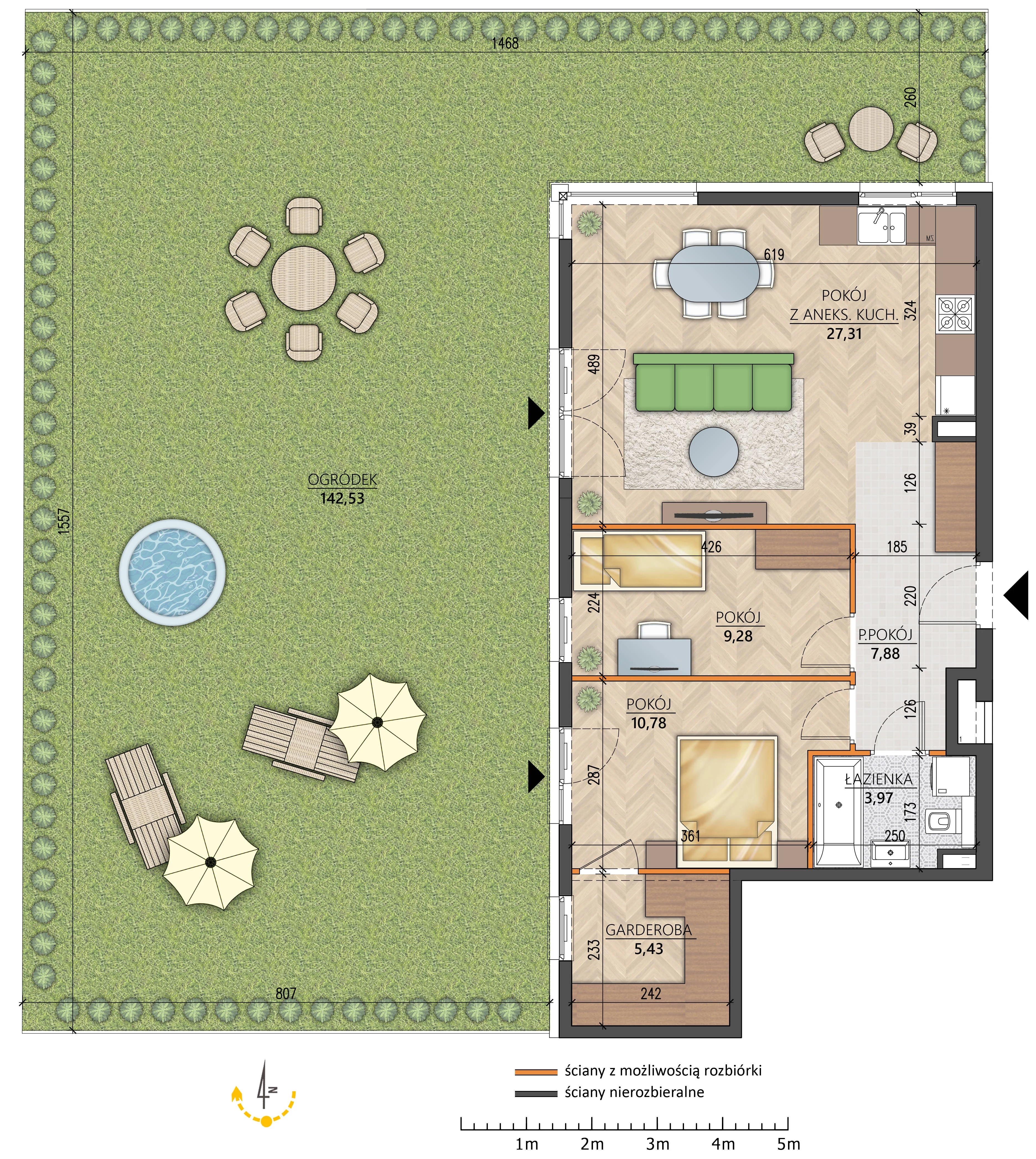 Mieszkanie 64,63 m², parter, oferta nr 4A/7, Osiedle Twoja Harmonia, Białystok, Zawady, ul. Lodowa / Mroźna