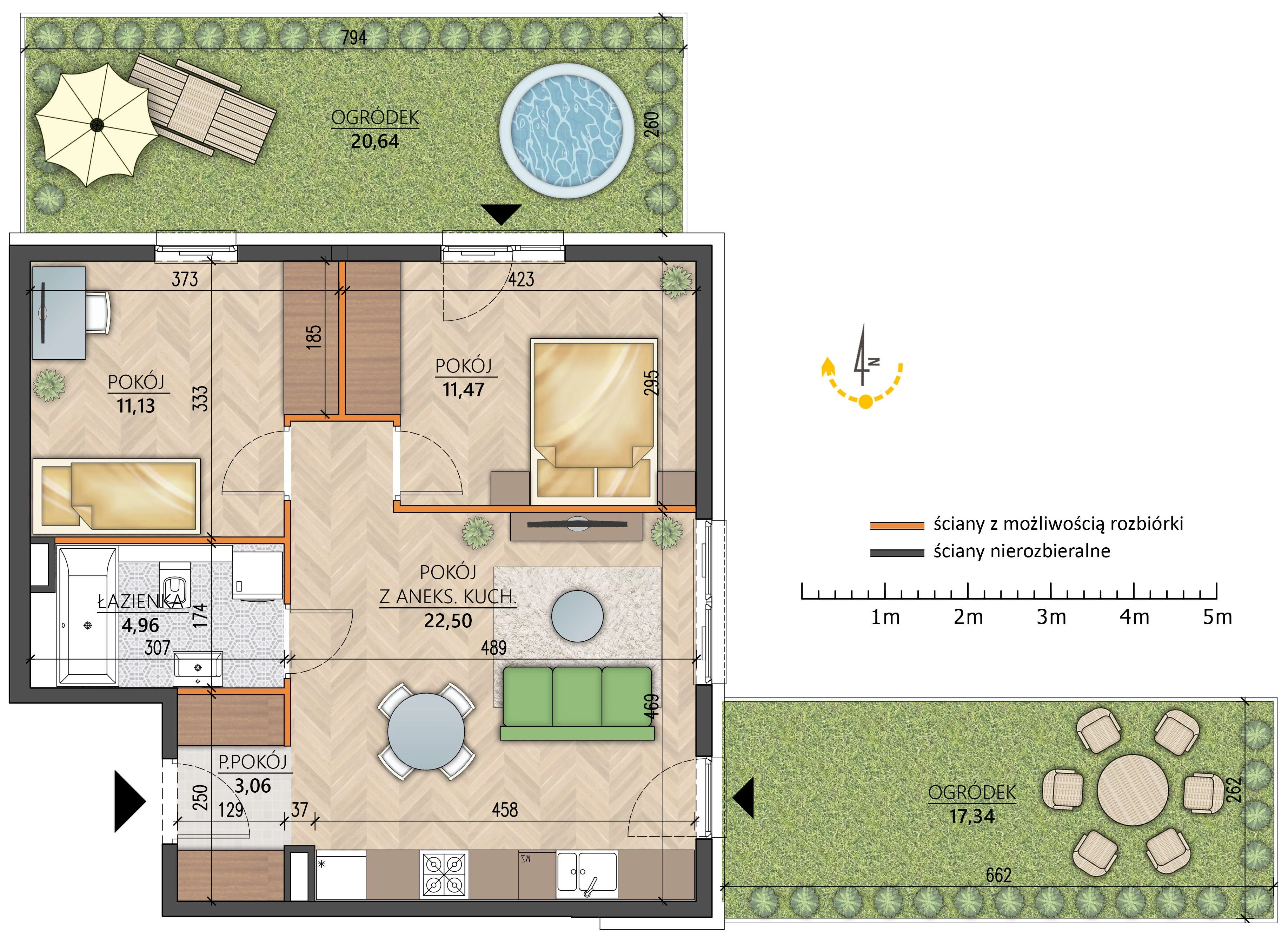 Mieszkanie 54,44 m², parter, oferta nr 4A/8, Osiedle Twoja Harmonia, Białystok, Zawady, ul. Lodowa / Mroźna