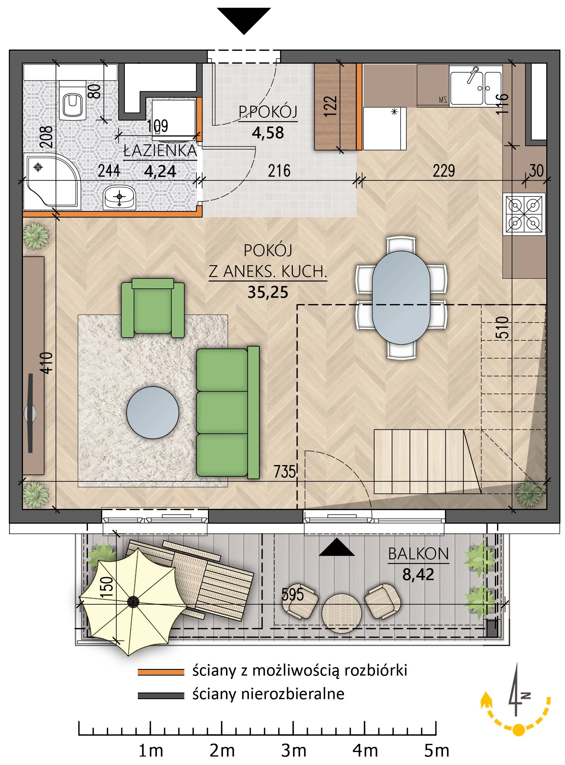 Mieszkanie 78,56 m², piętro 2, oferta nr 4B/16, Osiedle Twoja Harmonia, Białystok, Zawady, ul. Lodowa / Mroźna