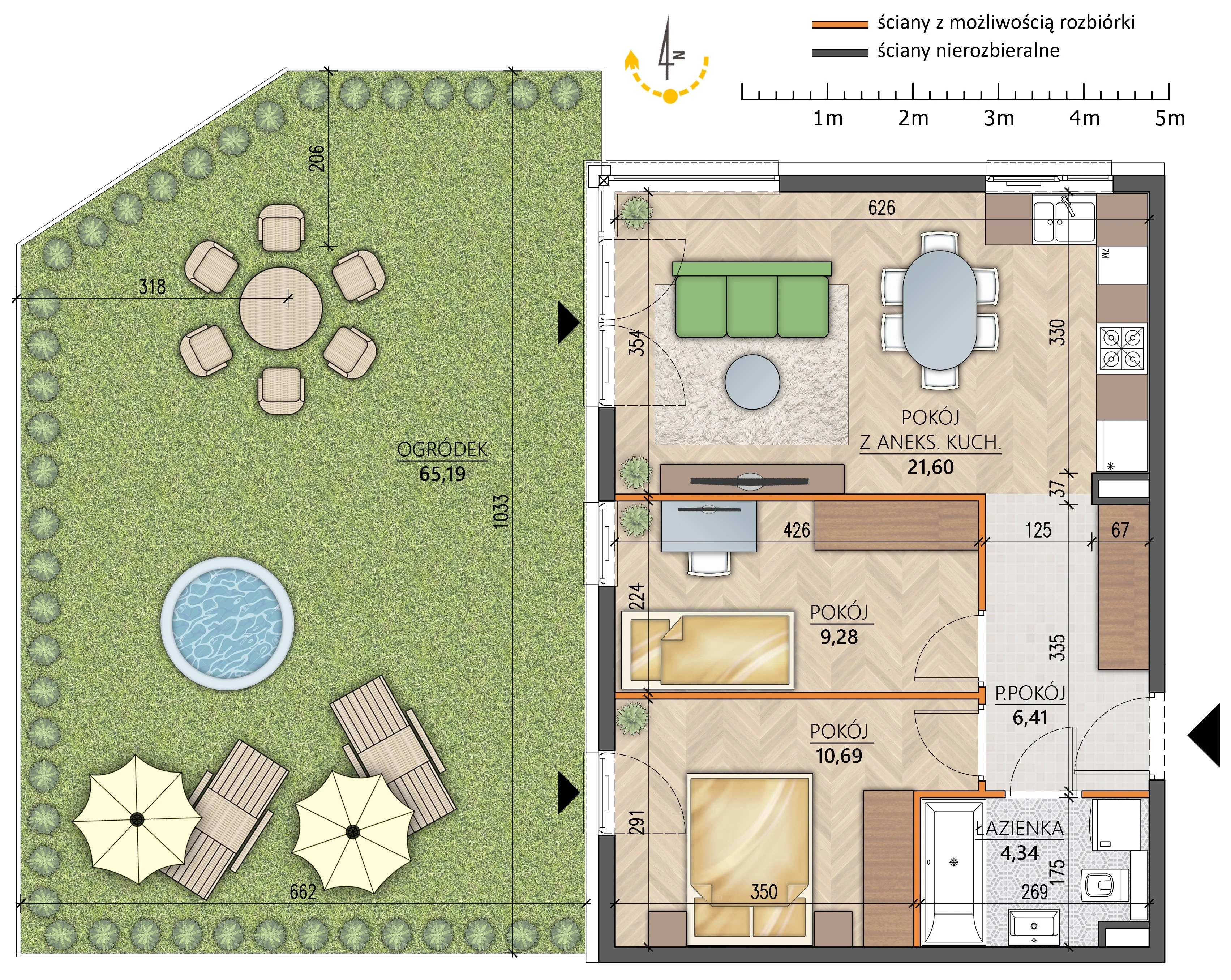 Mieszkanie 52,32 m², parter, oferta nr 4C/2, Osiedle Twoja Harmonia, Białystok, Zawady, ul. Lodowa / Mroźna