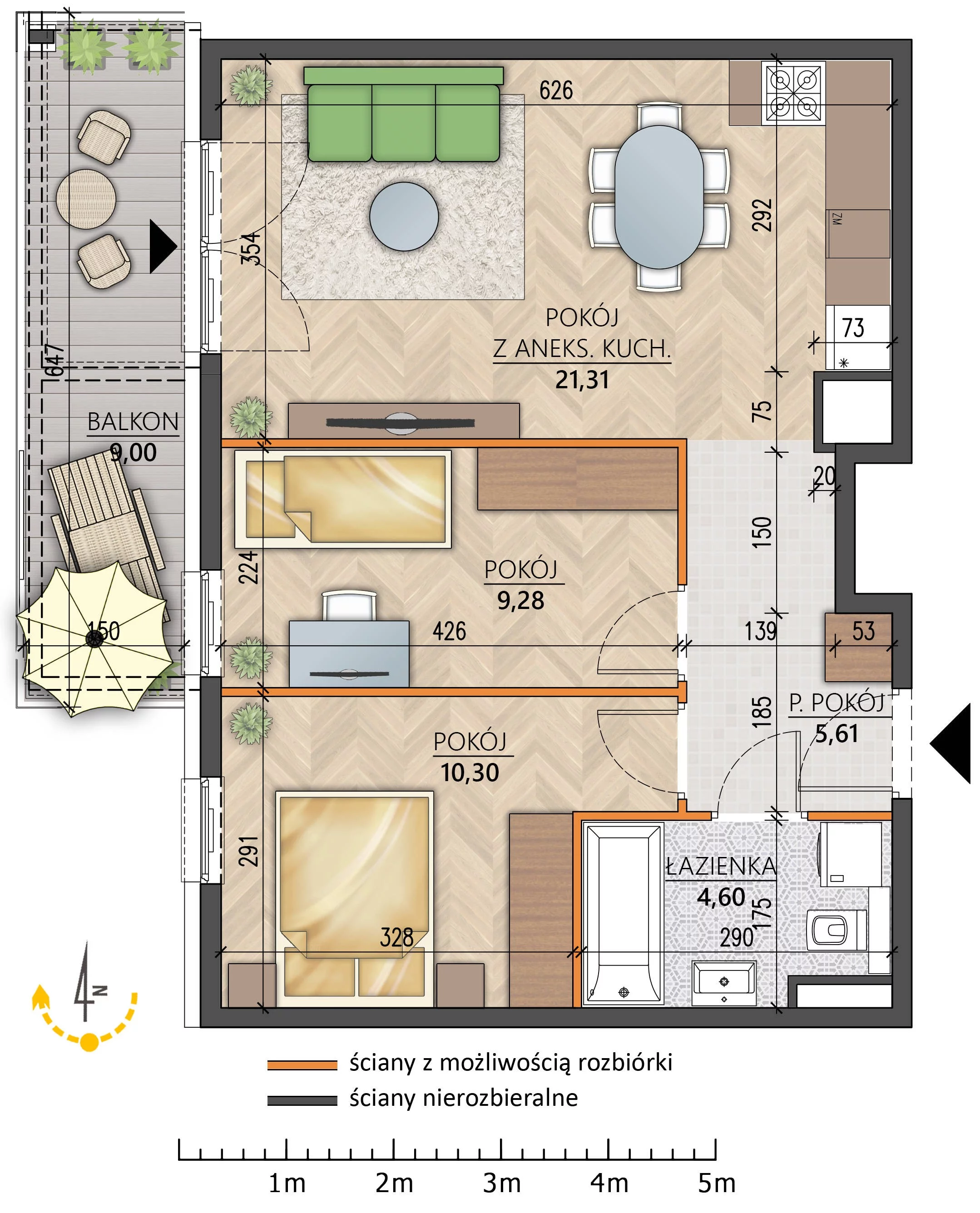 Mieszkanie 51,10 m², piętro 2, oferta nr 4C/20, Osiedle Twoja Harmonia, Białystok, Zawady, ul. Lodowa / Mroźna