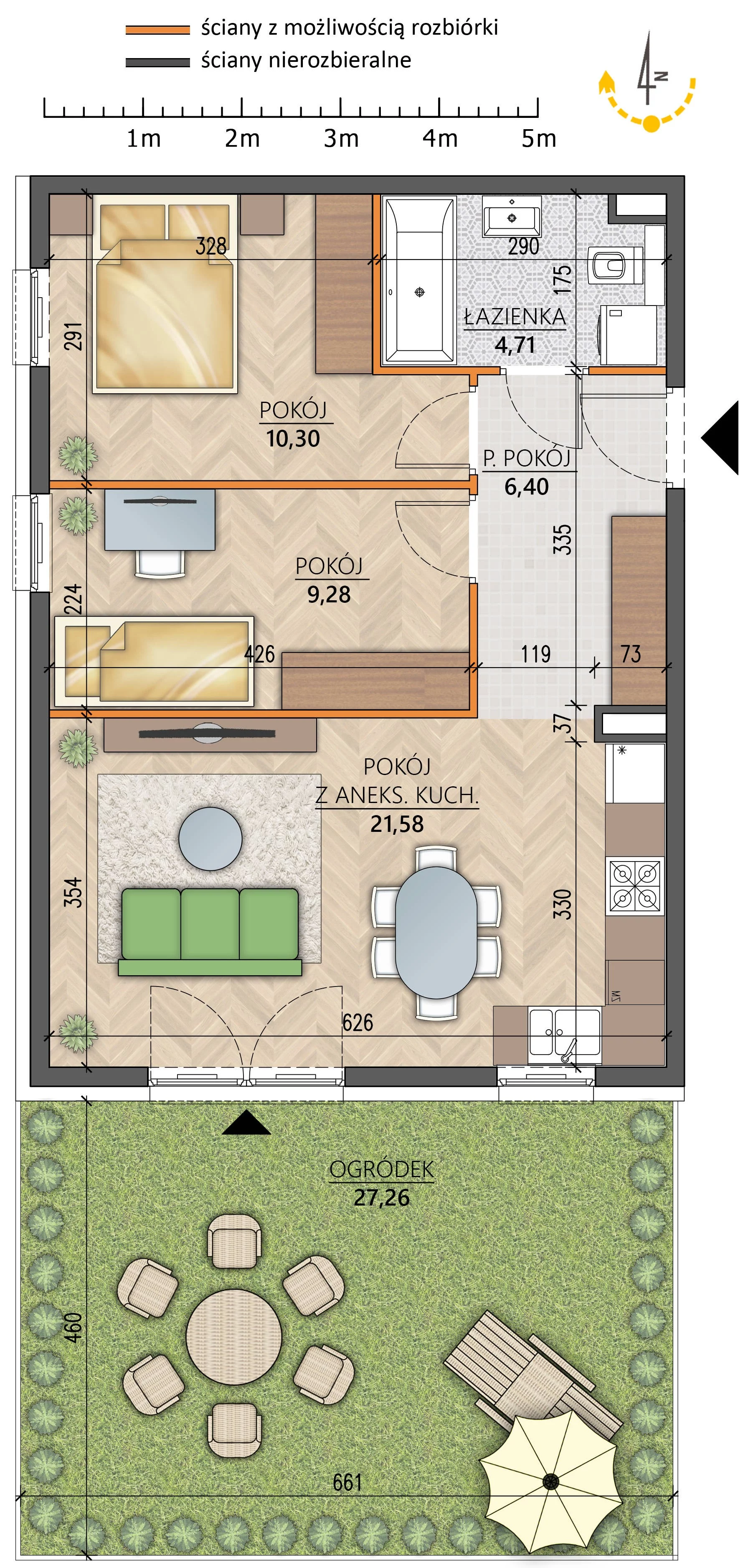 Mieszkanie 52,27 m², parter, oferta nr 4C/7, Osiedle Twoja Harmonia, Białystok, Zawady, ul. Lodowa / Mroźna