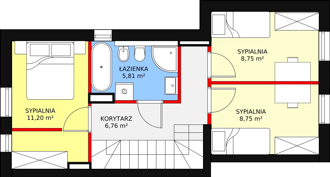 4 pokoje, mieszkanie 78,86 m², parter, oferta nr 1_1, Przystań Młynek - mieszkania, Łódź, Górna, Dąbrowa, ul. Kotoniarska/ Startowa