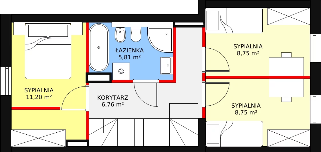 4 pokoje, mieszkanie 78,86 m², parter, oferta nr 1_2, Przystań Młynek - mieszkania, Łódź, Górna, Dąbrowa, ul. Kotoniarska/ Startowa