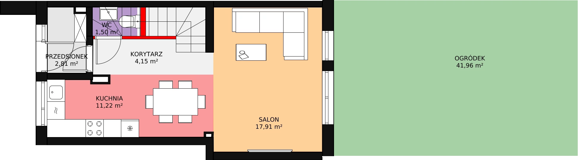 4 pokoje, mieszkanie 78,86 m², parter, oferta nr 9_3, Przystań Młynek - mieszkania, Łódź, Górna, Dąbrowa, ul. Kotoniarska/ Startowa