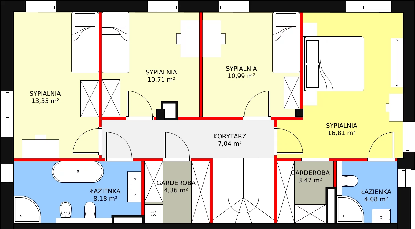 Dom 152,40 m², oferta nr 12_2, Przystań Młynek - domy, Łódź, Górna, Dąbrowa, ul. Kotoniarska/ Startowa