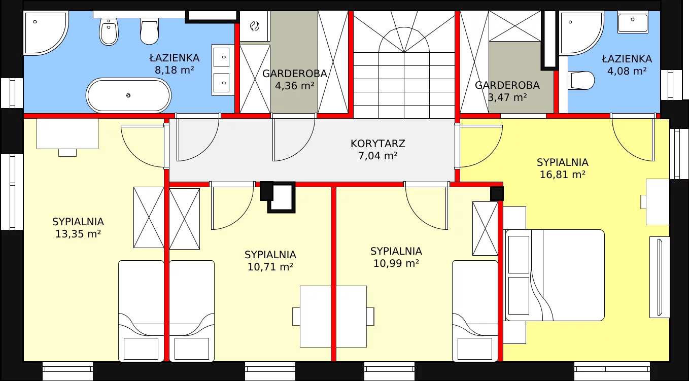 Dom 152,40 m², oferta nr 13_1, Przystań Młynek - domy, Łódź, Górna, Dąbrowa, ul. Kotoniarska/ Startowa