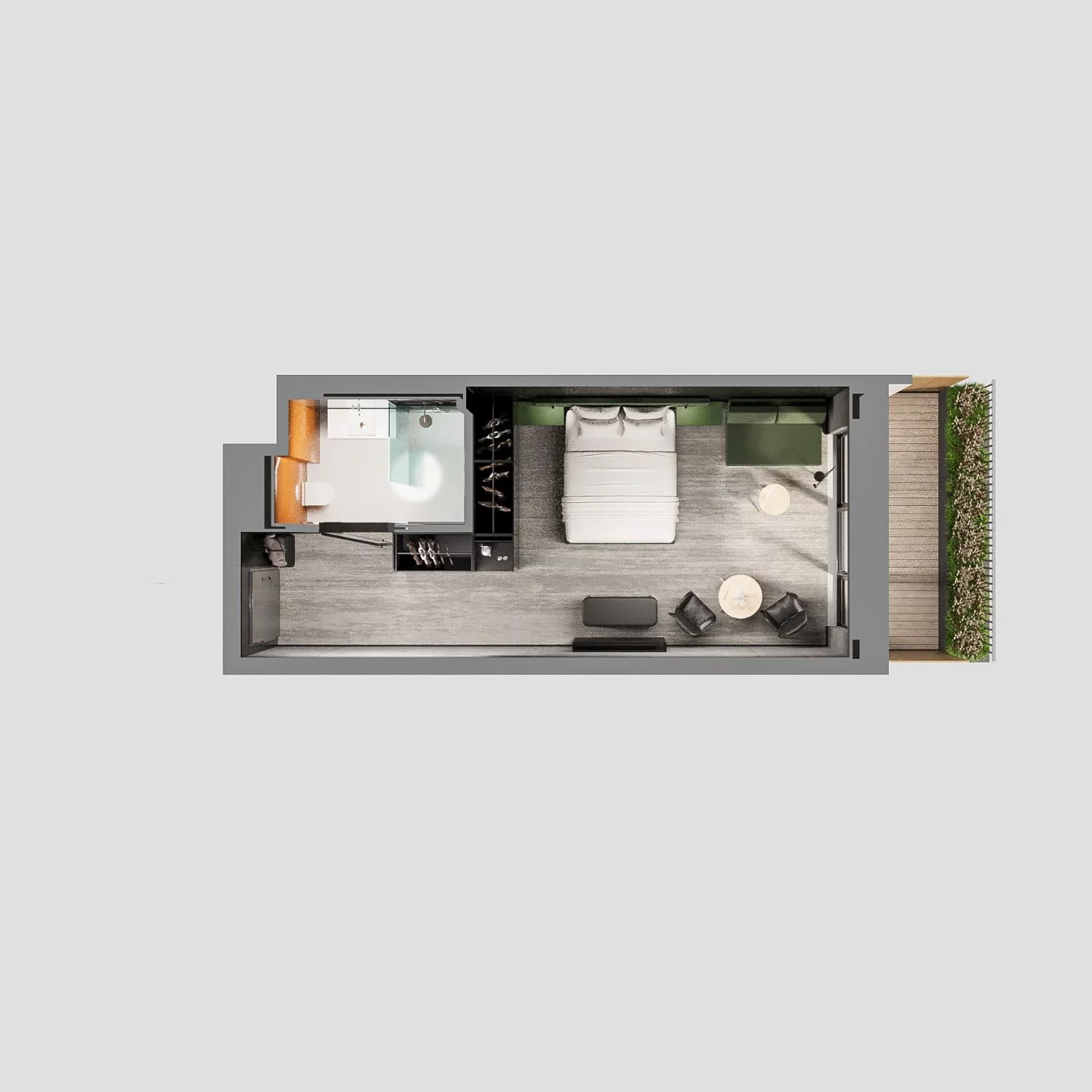 1 pokój, apartament 32,30 m², piętro 1, oferta nr A.01.05, Aquart, Świnoujście, ul. Bolesława Chrobrego 35