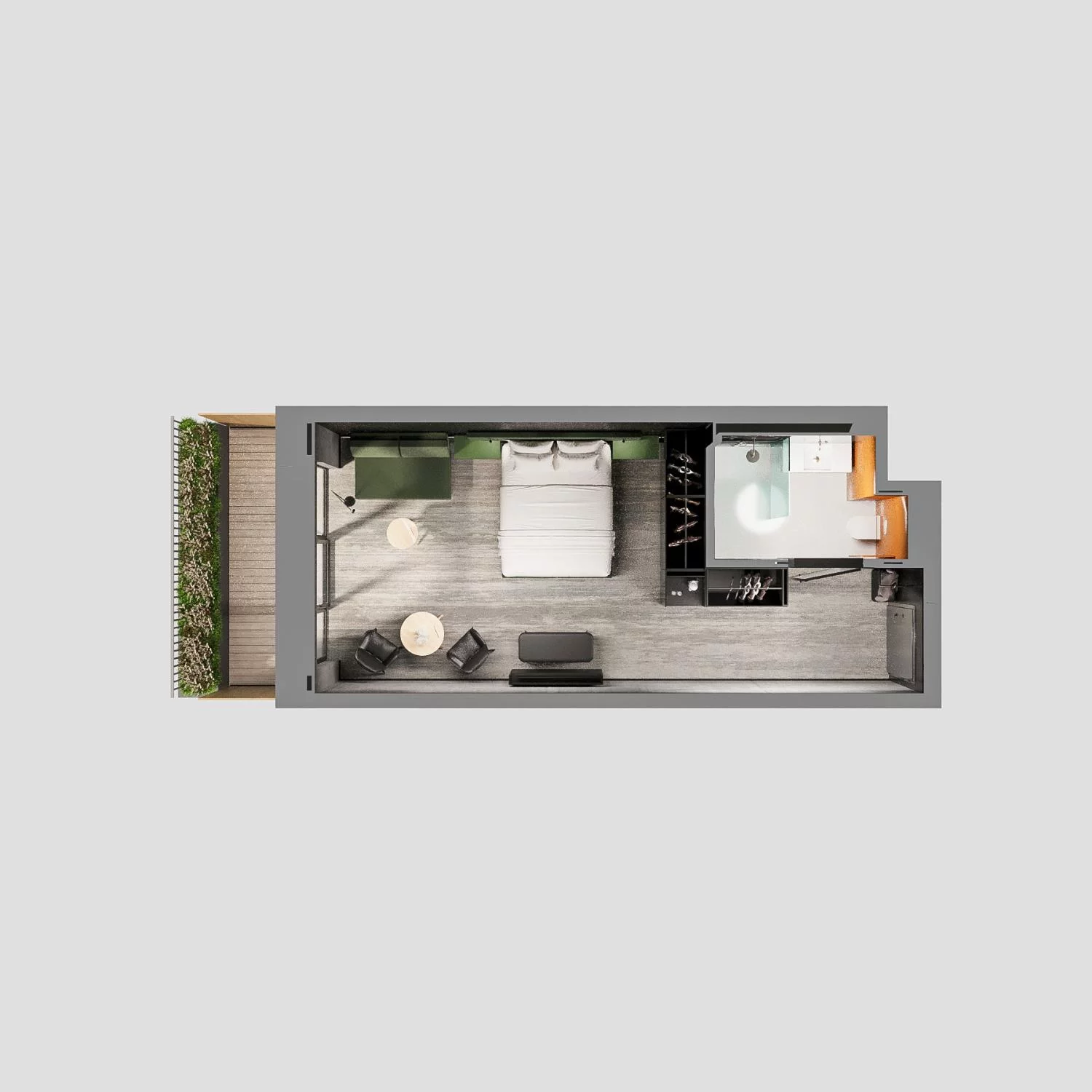 1 pokój, apartament 32,37 m², piętro 2, oferta nr A.02.01, Aquart, Świnoujście, ul. Bolesława Chrobrego 35